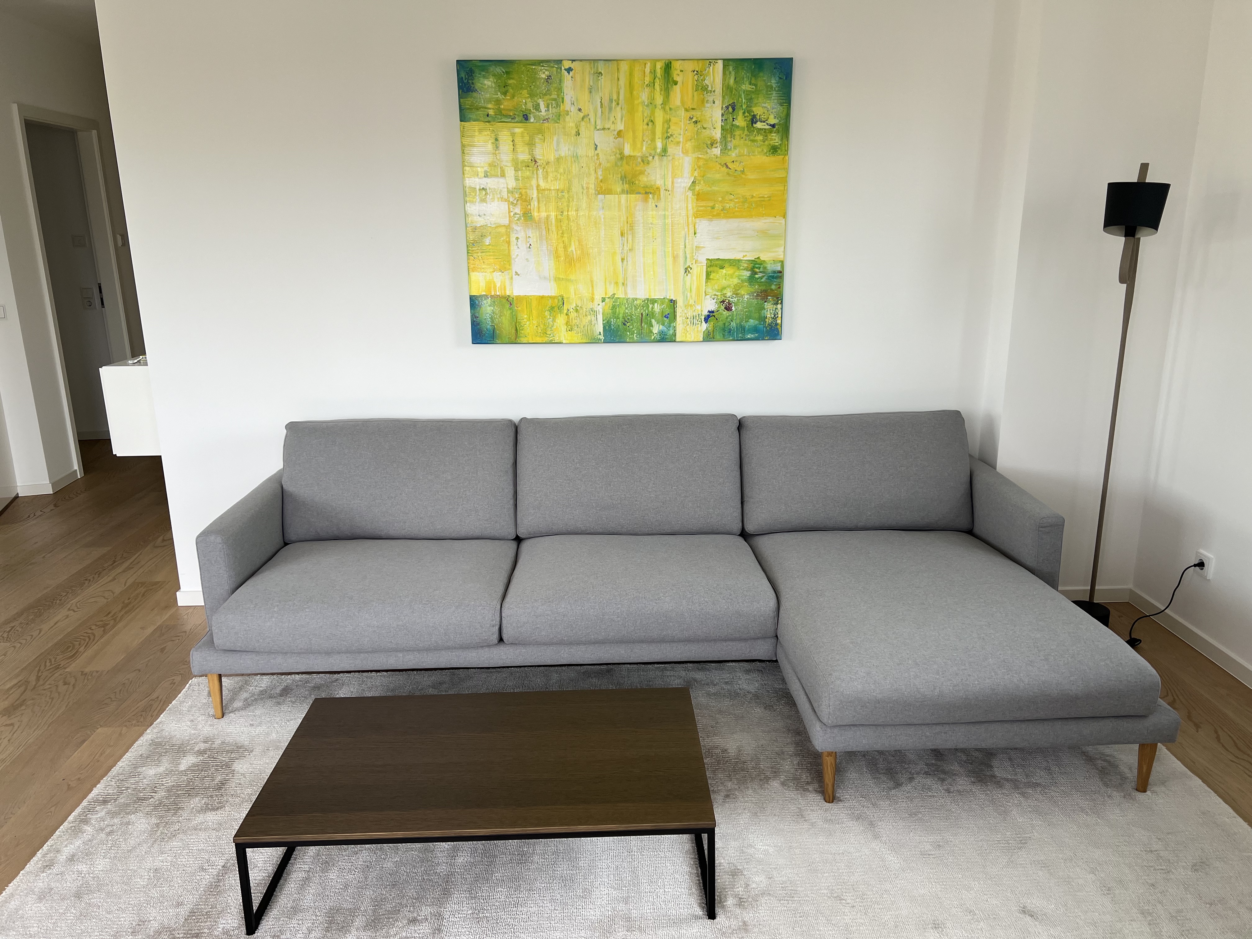 Veneda Sofa 3,5-Sitzer Récamiere Rechts Grau