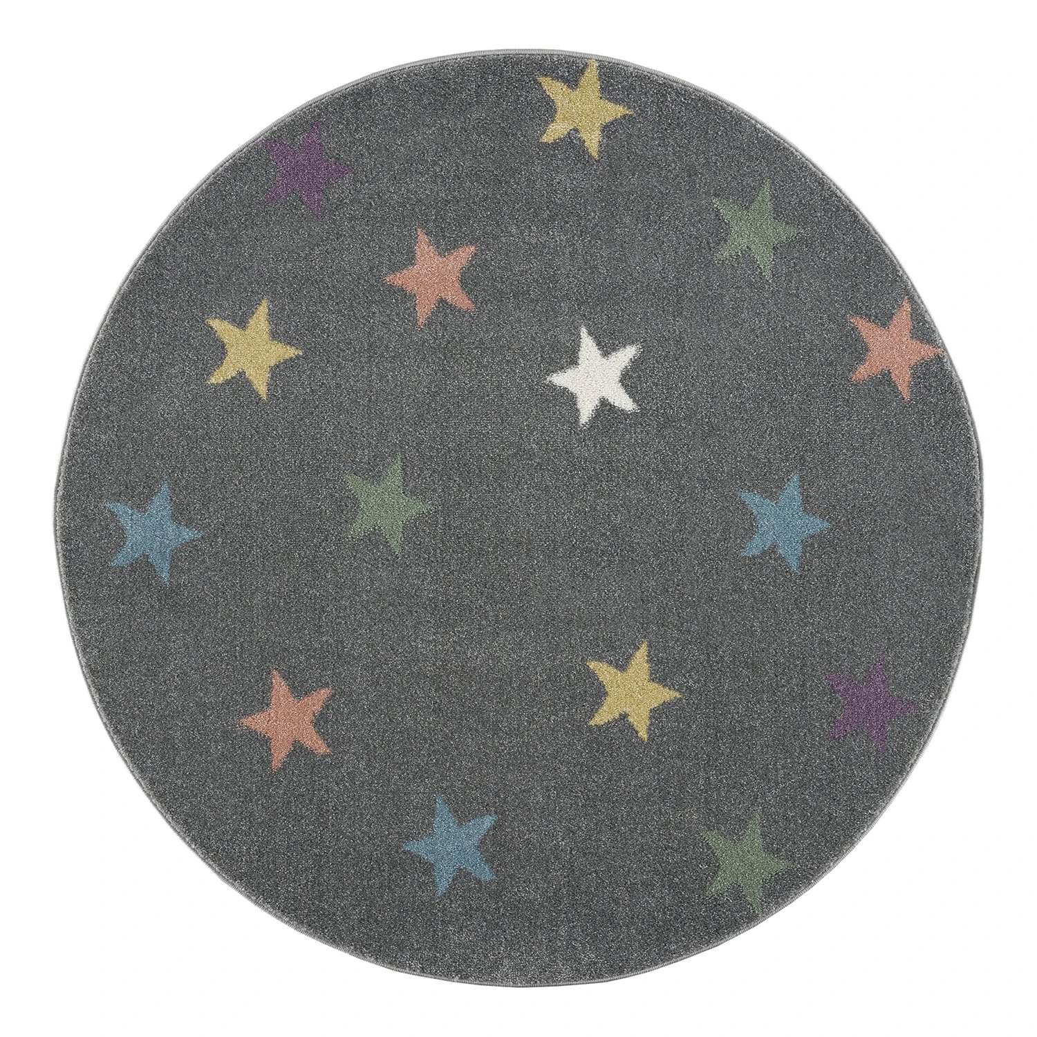Teppich Textil Grau Gemustert