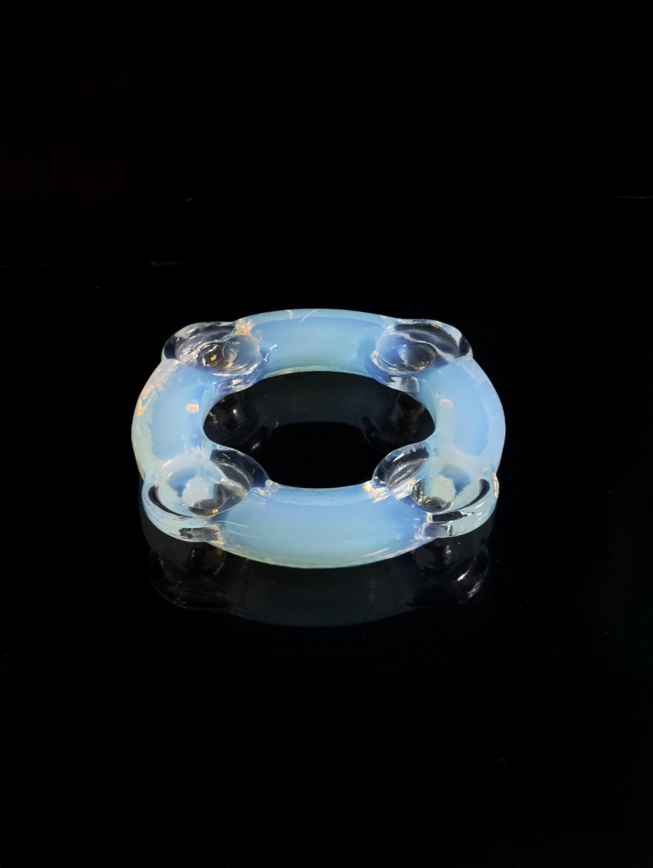 Vintage candlestick opal glass 1960s