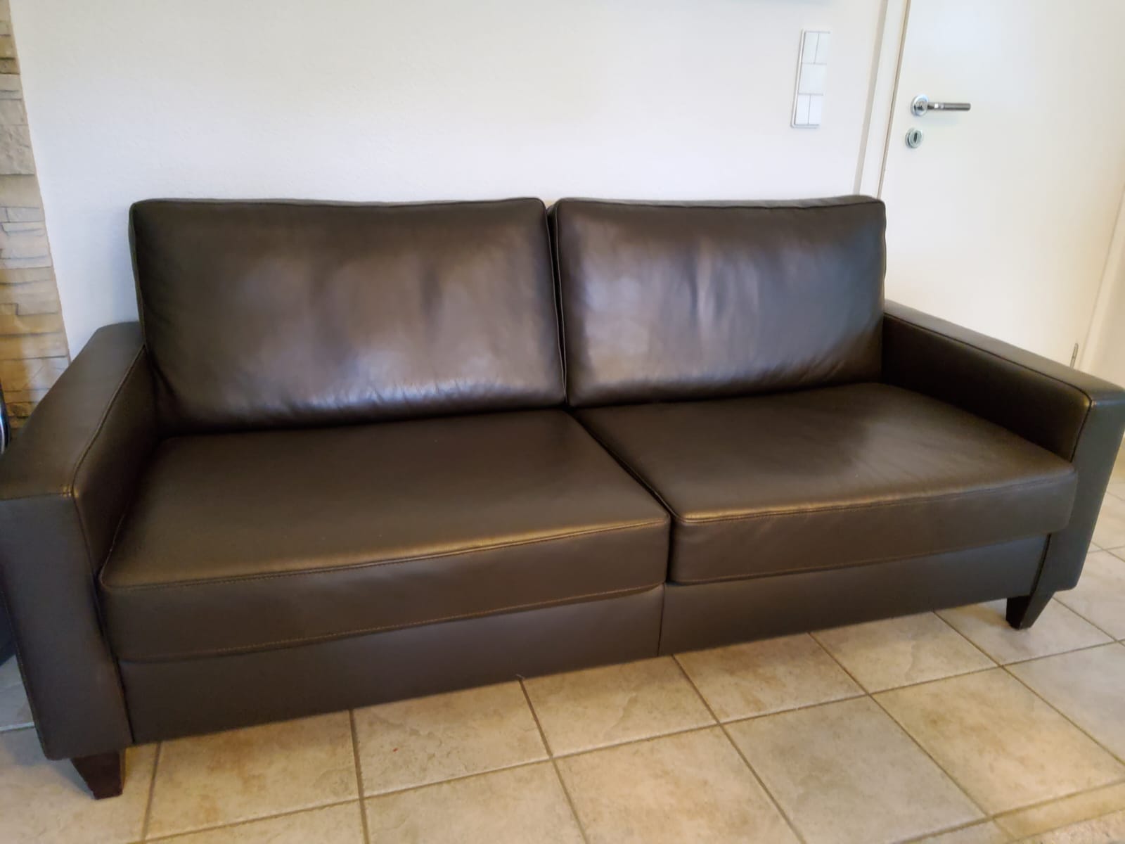 Sofa 2-Sitzer Leder Braun