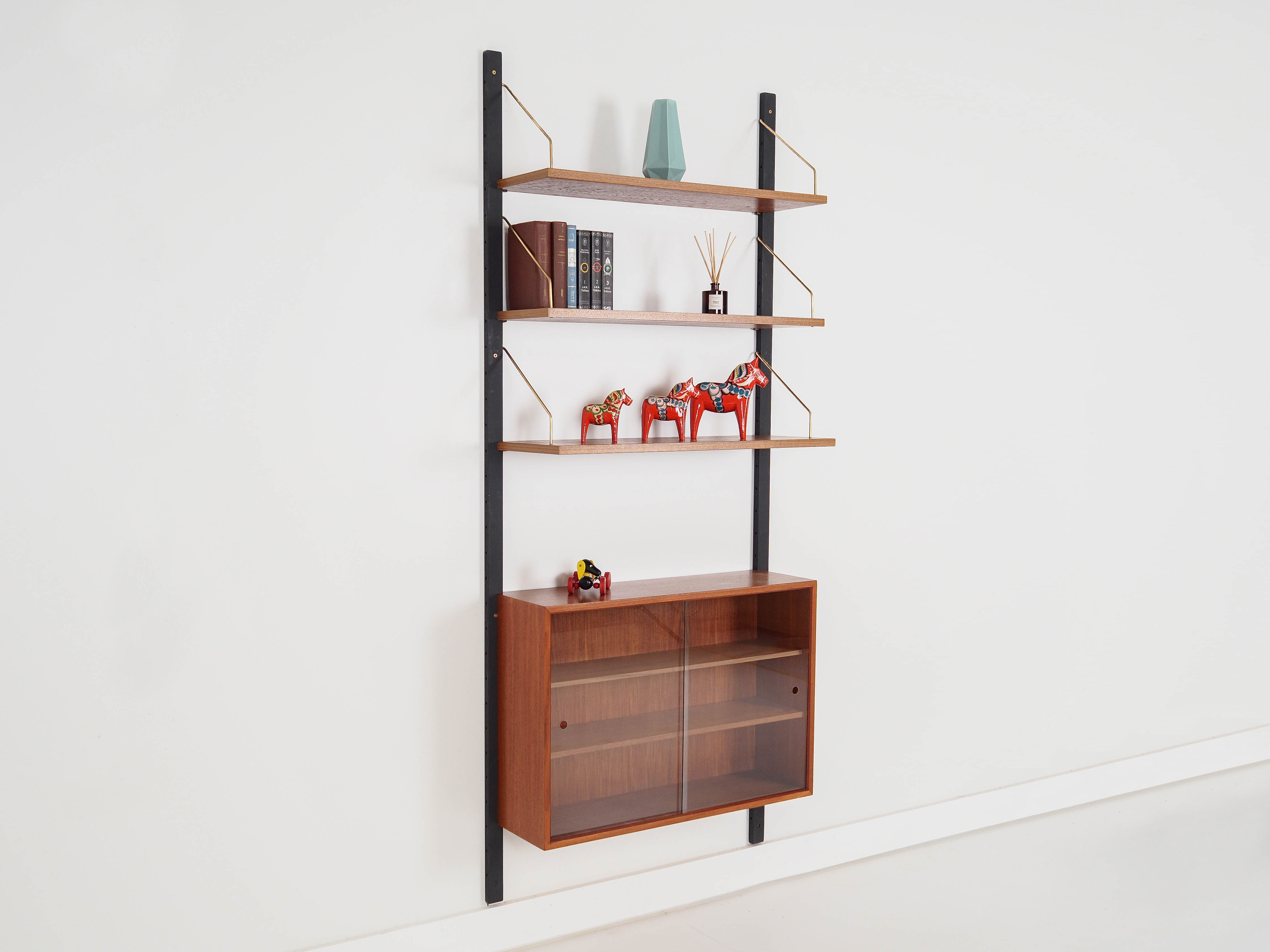 Teak shelf brown 1960s