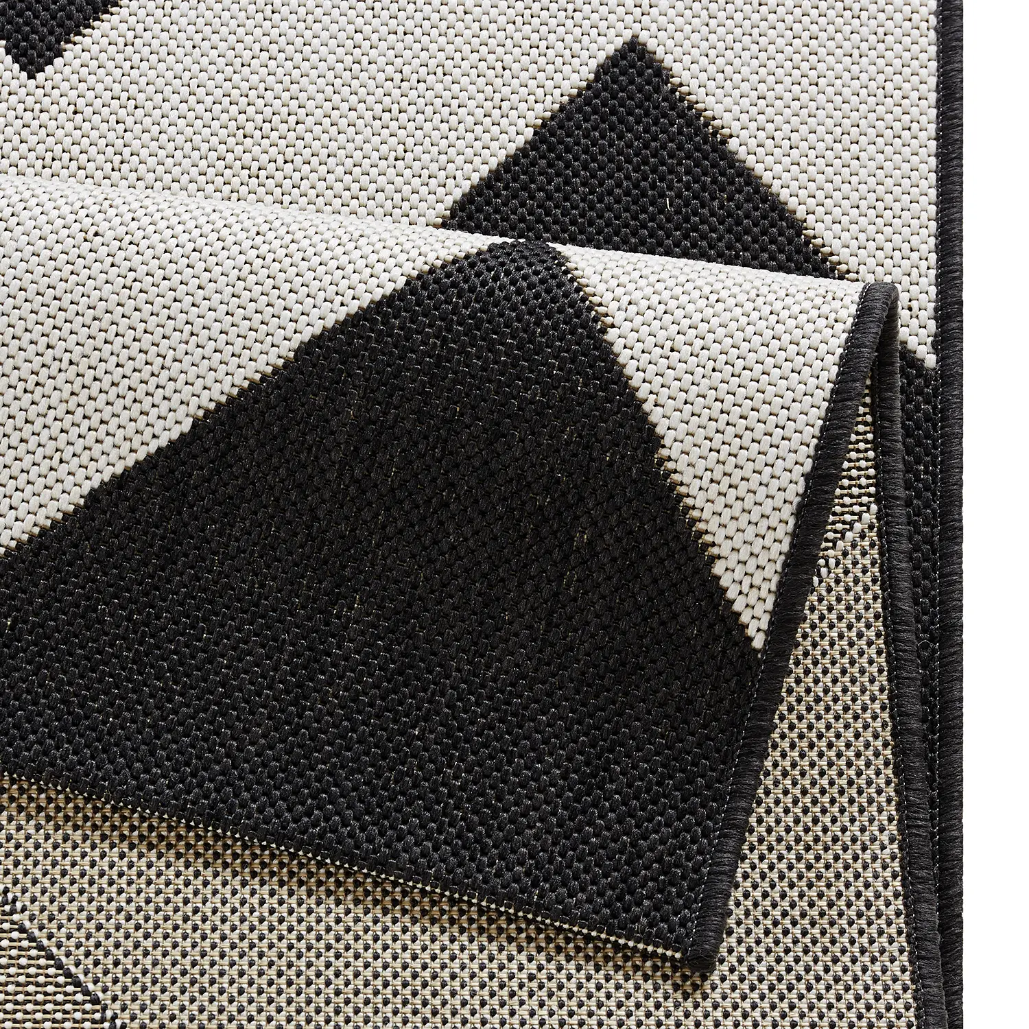 Indoor/outdoor rug Unique synthetic fiber Black 80 x 150 cm