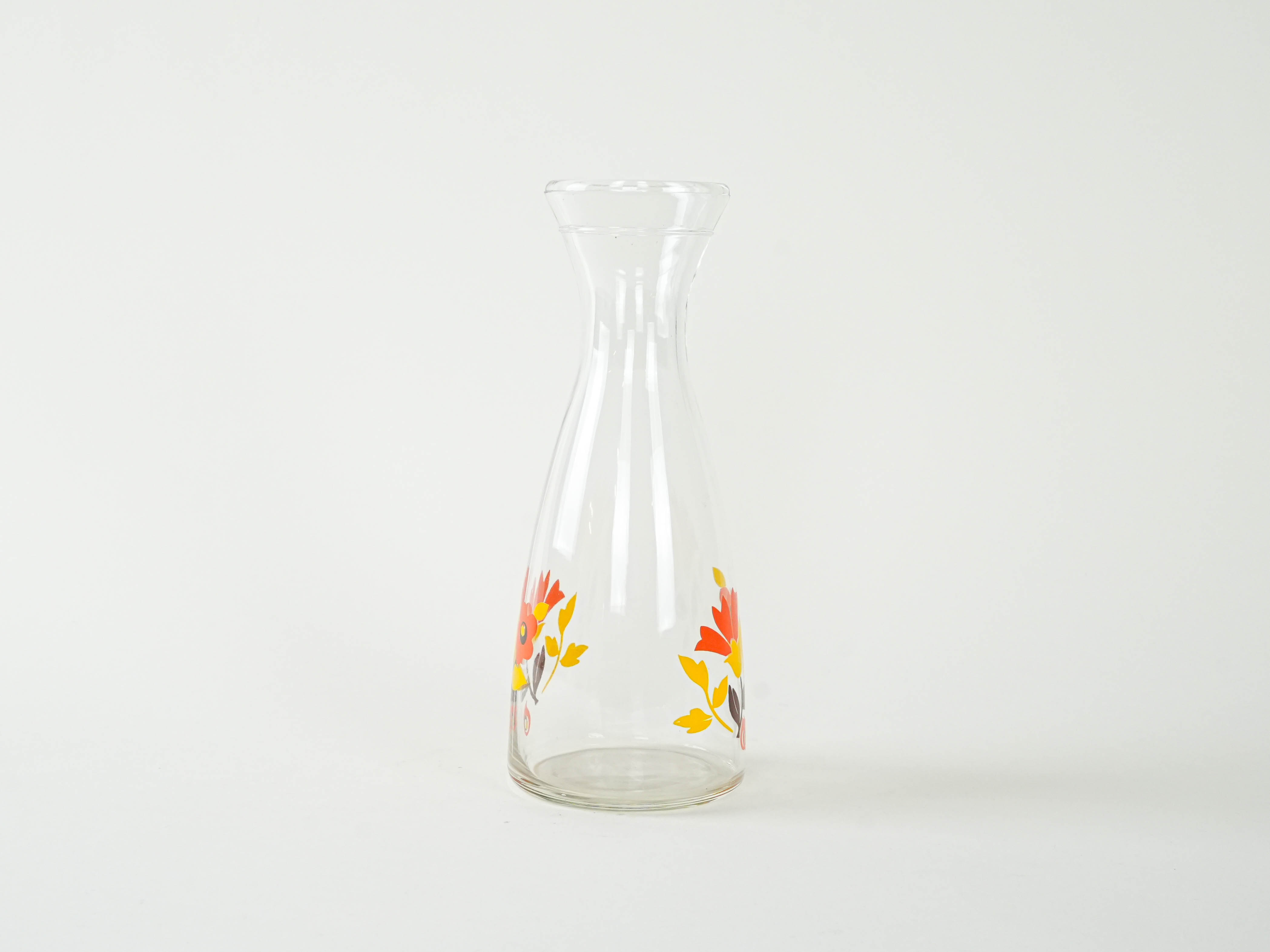 Glass carafe Red 1970s