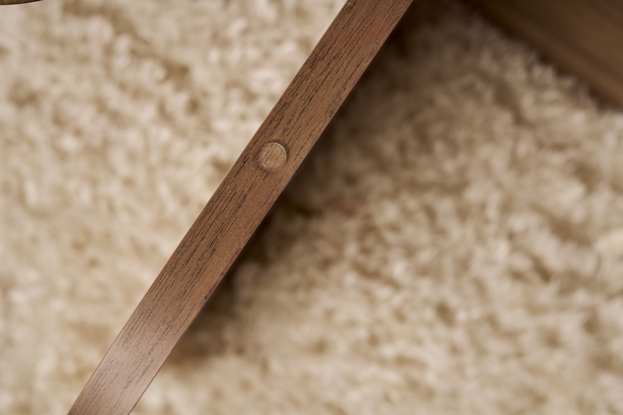 Aeris Couchtisch Walnuss Transparent Ø75cm