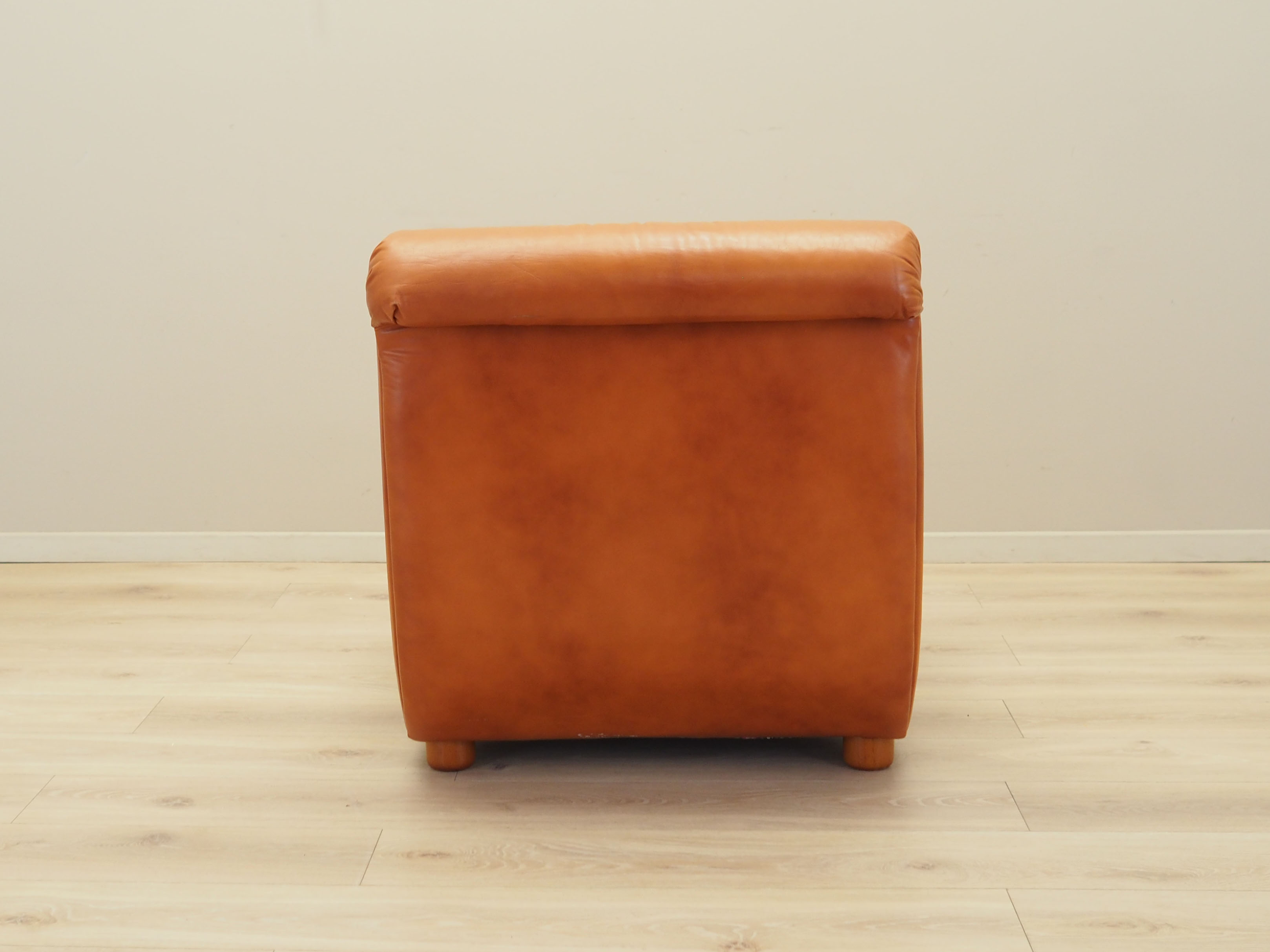 Sessel Leder Braun 1970er Jahre