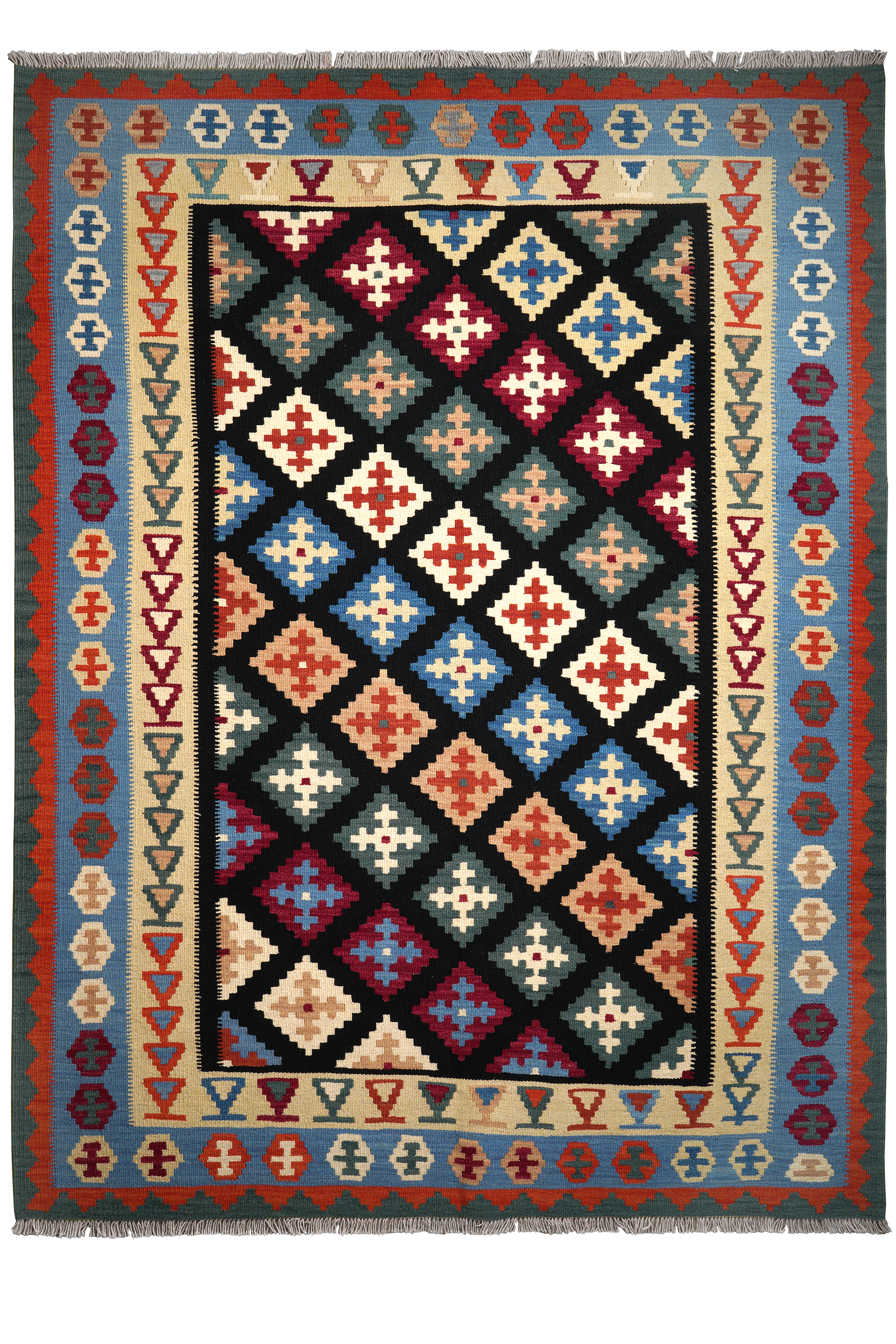 Kilim Gashgai Teppich Mehrfarbig
