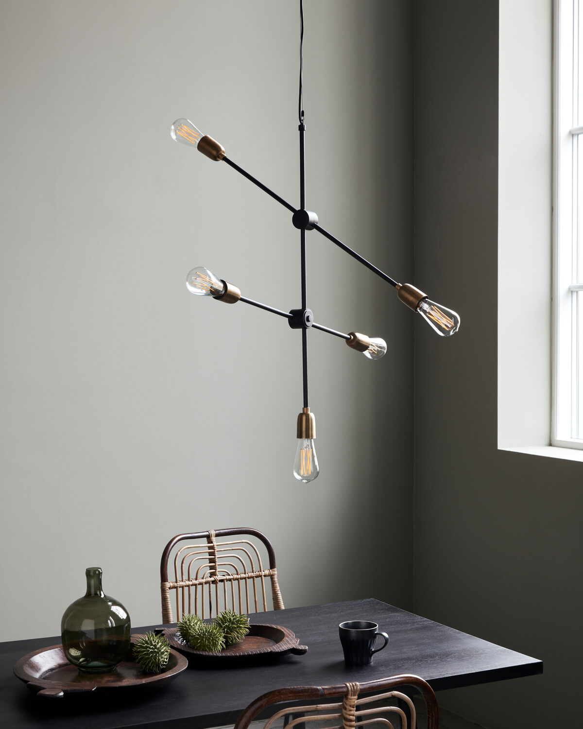 2x HDMolecular Lamp Black Brass