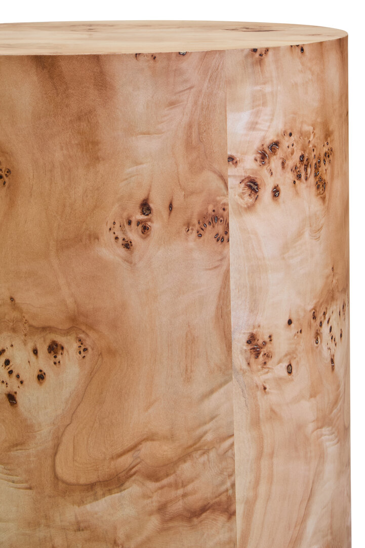 Mota Burl Wood Runder Beistelltisch