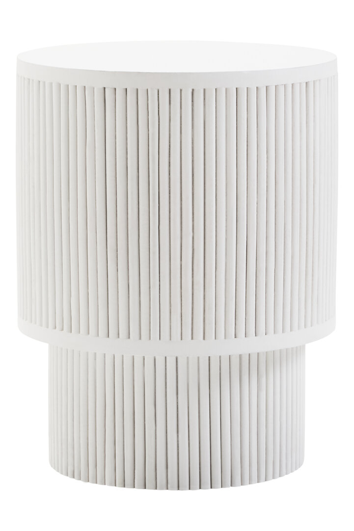 Walsa Side Table Mango Wood White