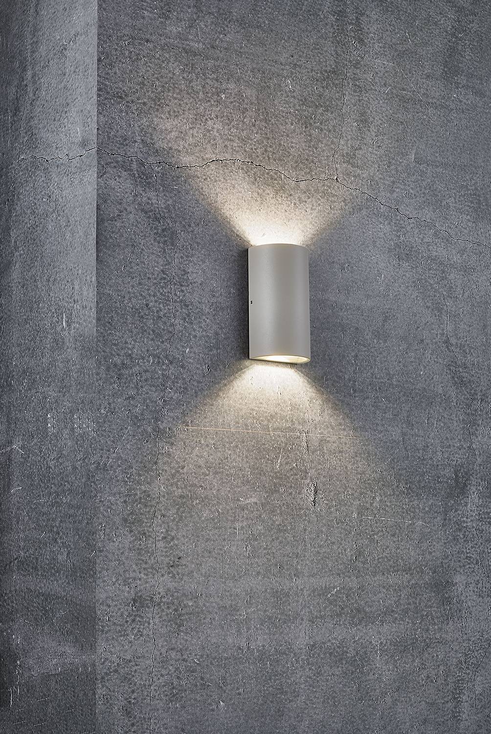 2-Flammig LED-Wandleuchte Rold Glas Stahl Beige