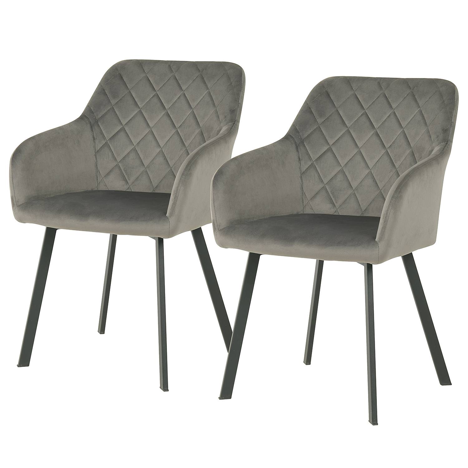 Selef Armchair Set of 2 Grey