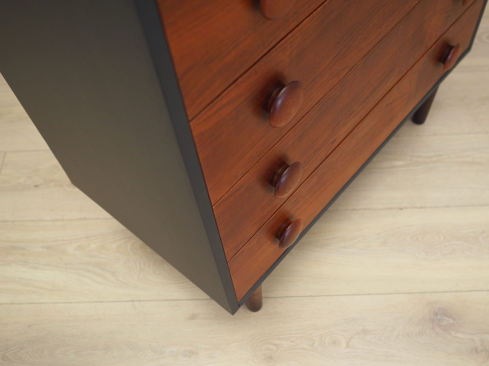 Vintage chest of drawers Teak wood Brown 1970s
