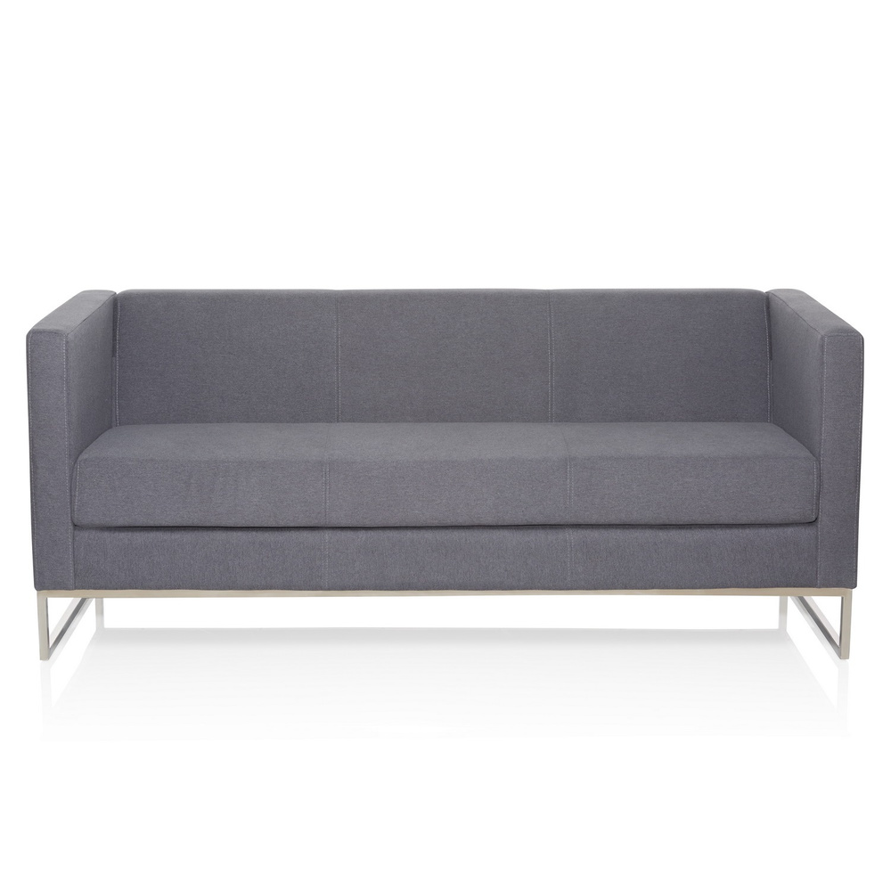 BARBADOS 2-seater sofa fabric grey
