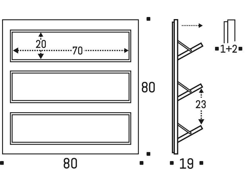 Fläpps Shoe Rack Wood Black 80x80cm