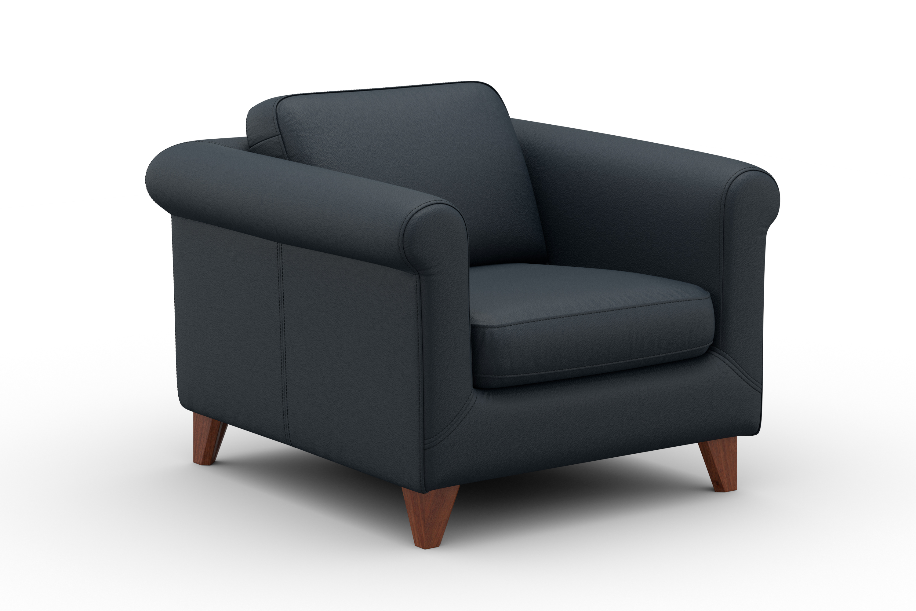 Amadeo Sessel Leder Blau