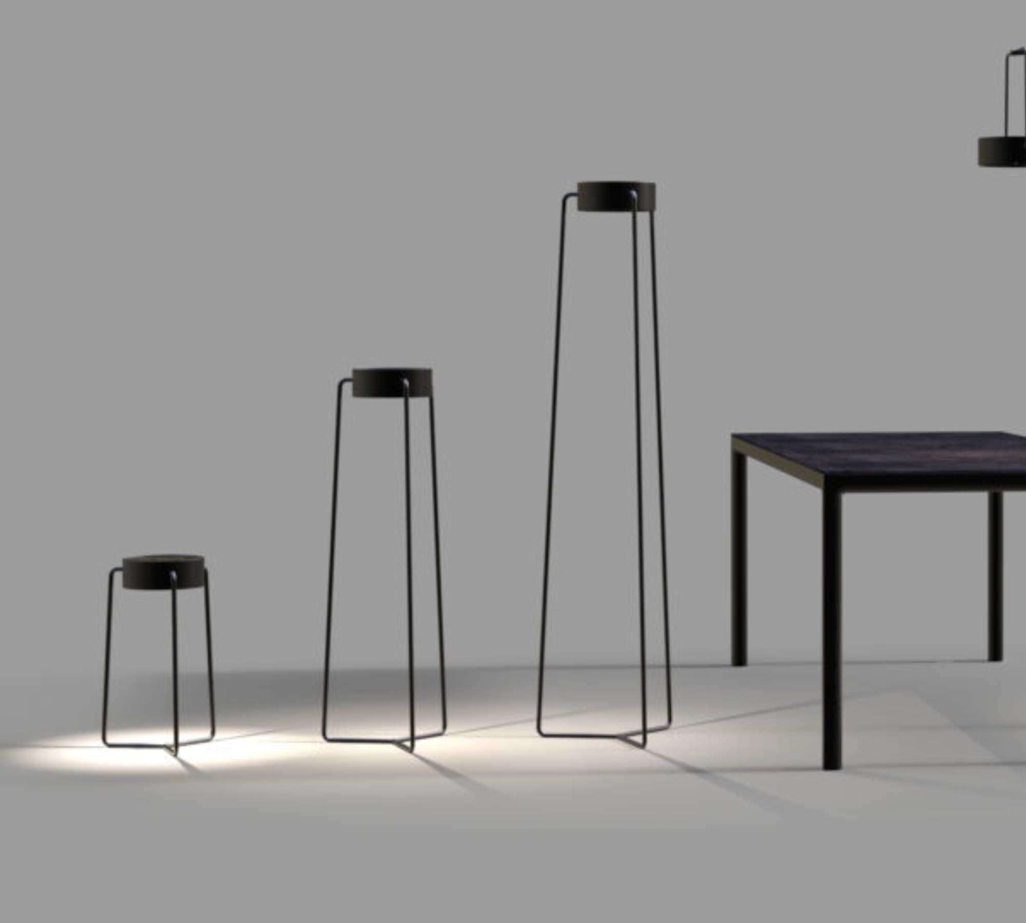 Moon Solar Stehleuchte Maxi Aluminium Anthrazit Ø 34cm