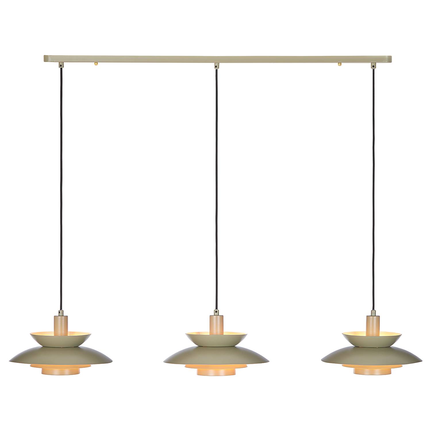 SINGAPUR Pendelleuchte Grün 3-flammig