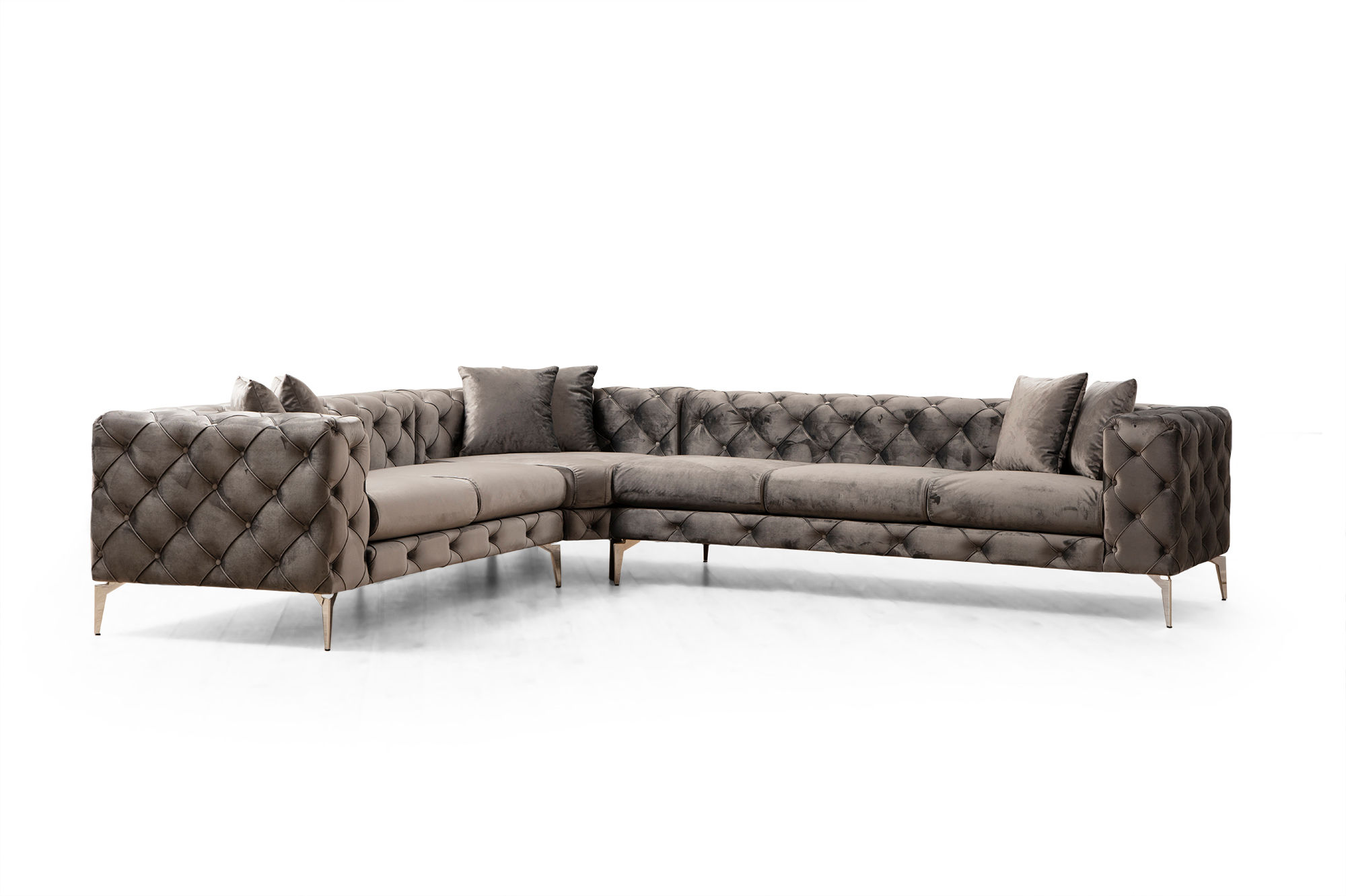 Elegantes Ecksofa Anthrazit