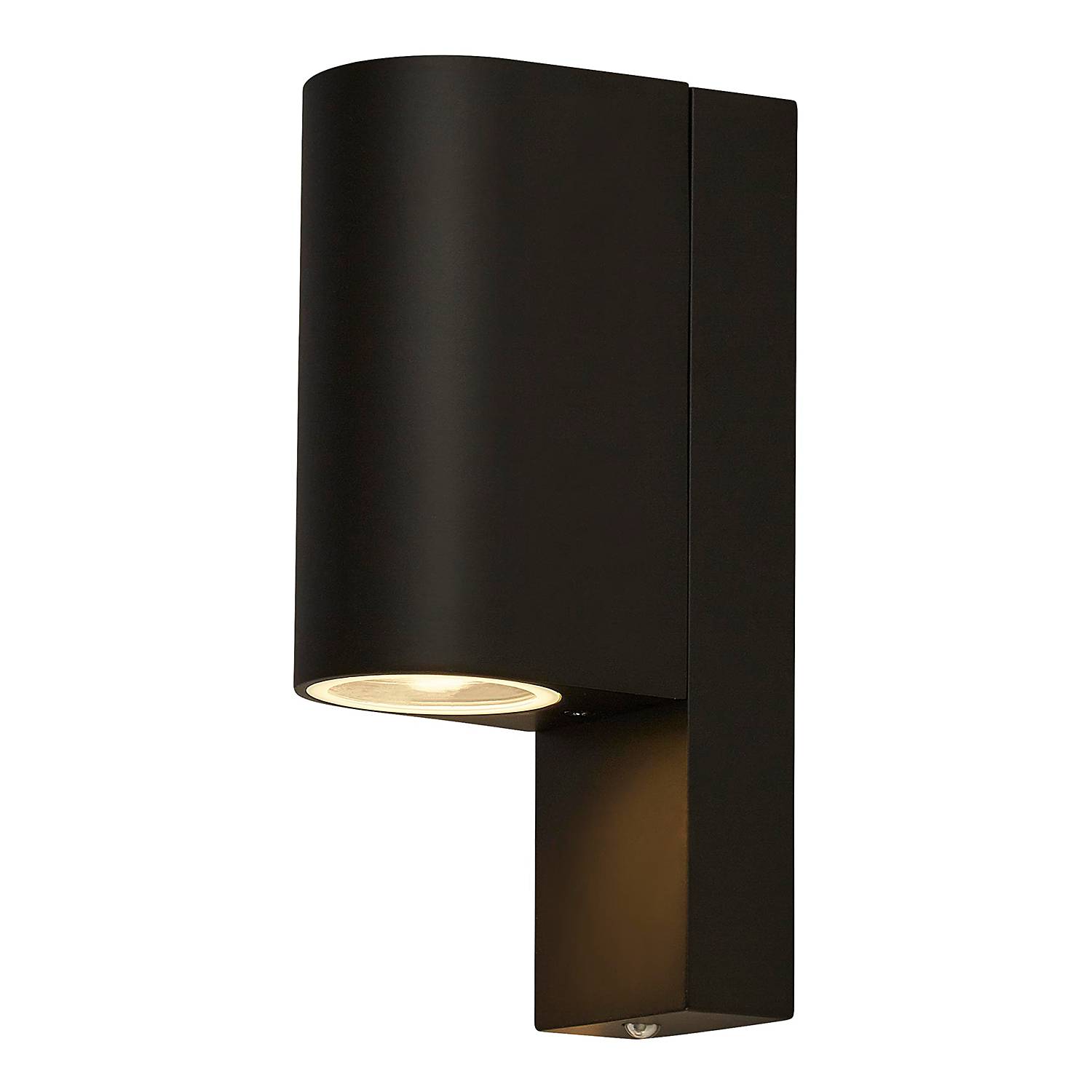 Up Down Wandleuchte mit Sensor Klarglas Aluminium Schwarz