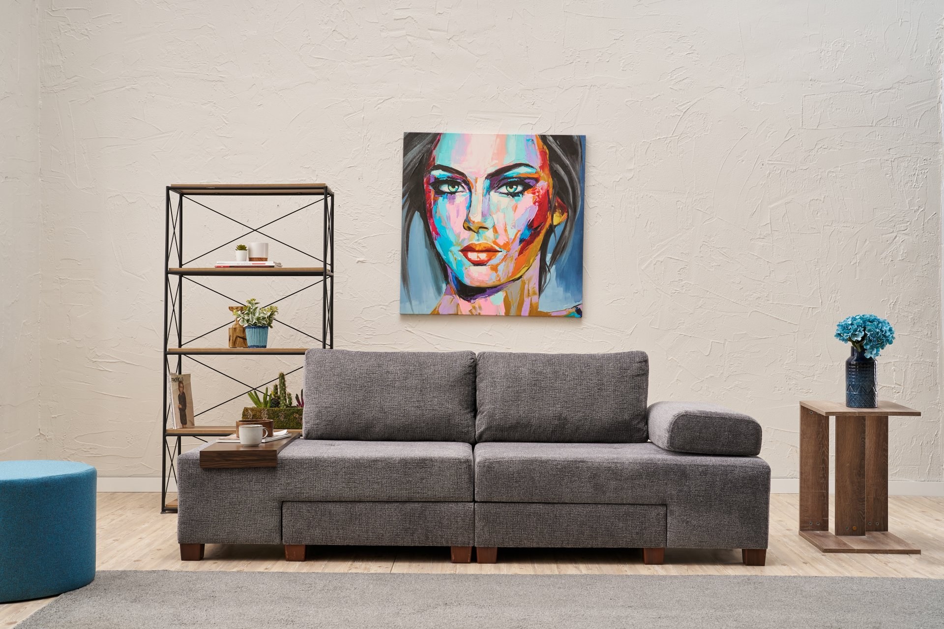 Perenna Sofa 3-seater Chenille Grey