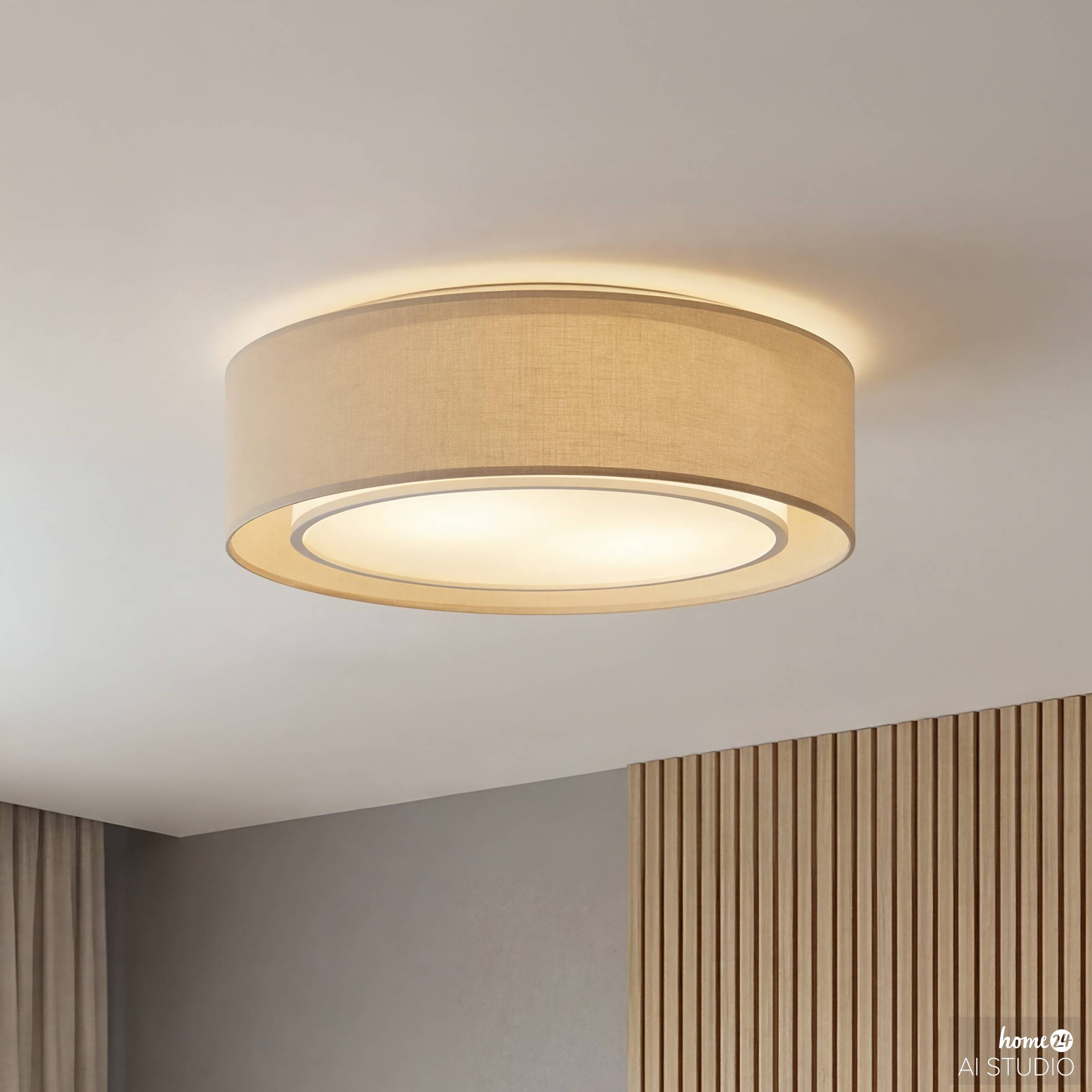 Radiu ceiling lamp 1-light mixed fabric iron