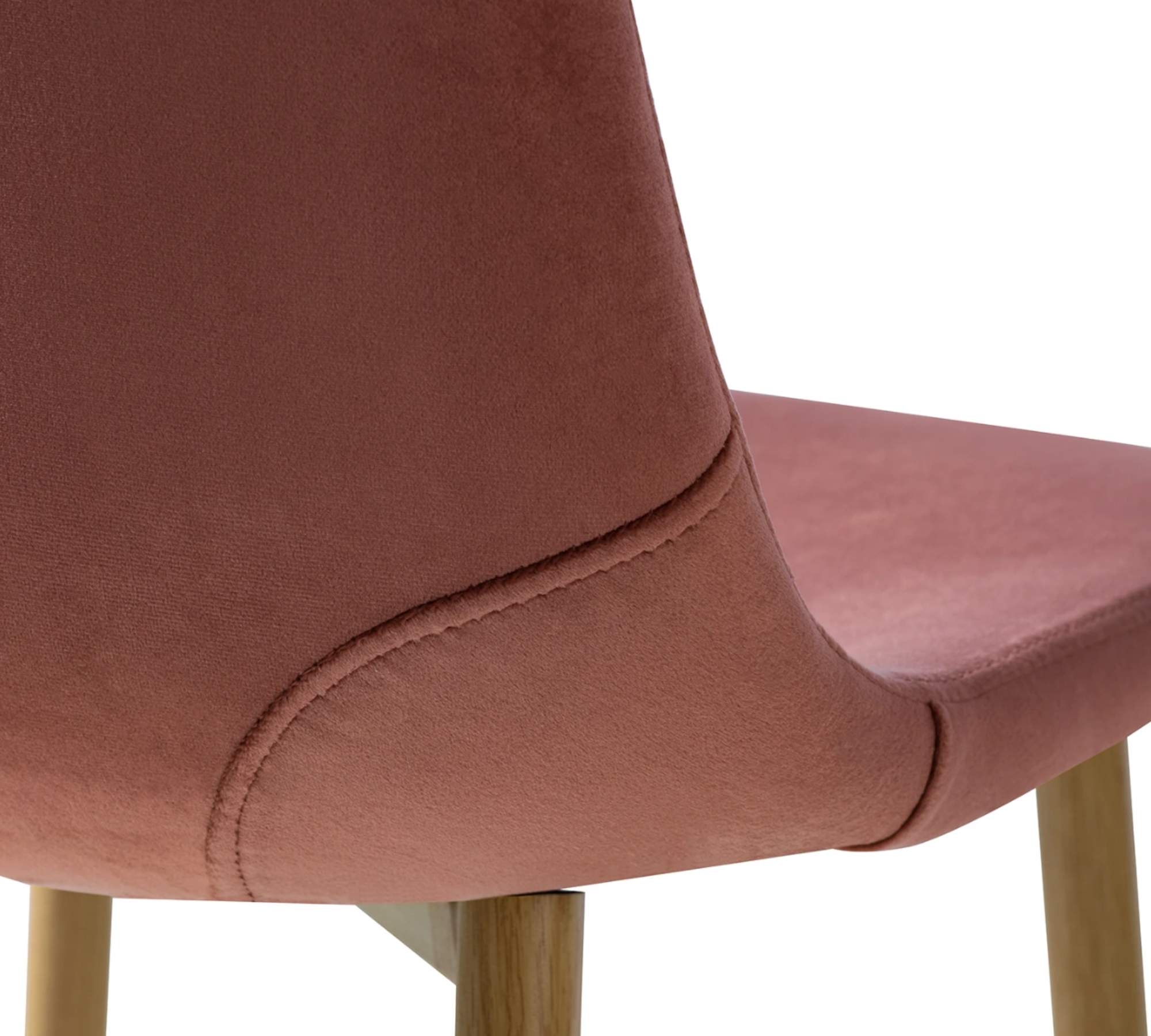 2x Polsterstuhl Samt Metall Rosa