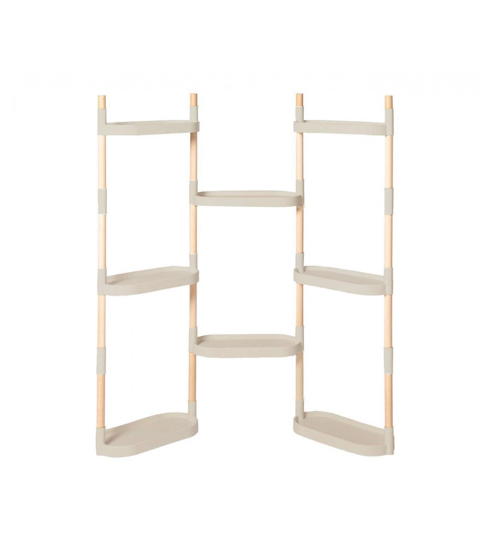 Modular plant stand with 8 shelves Grey