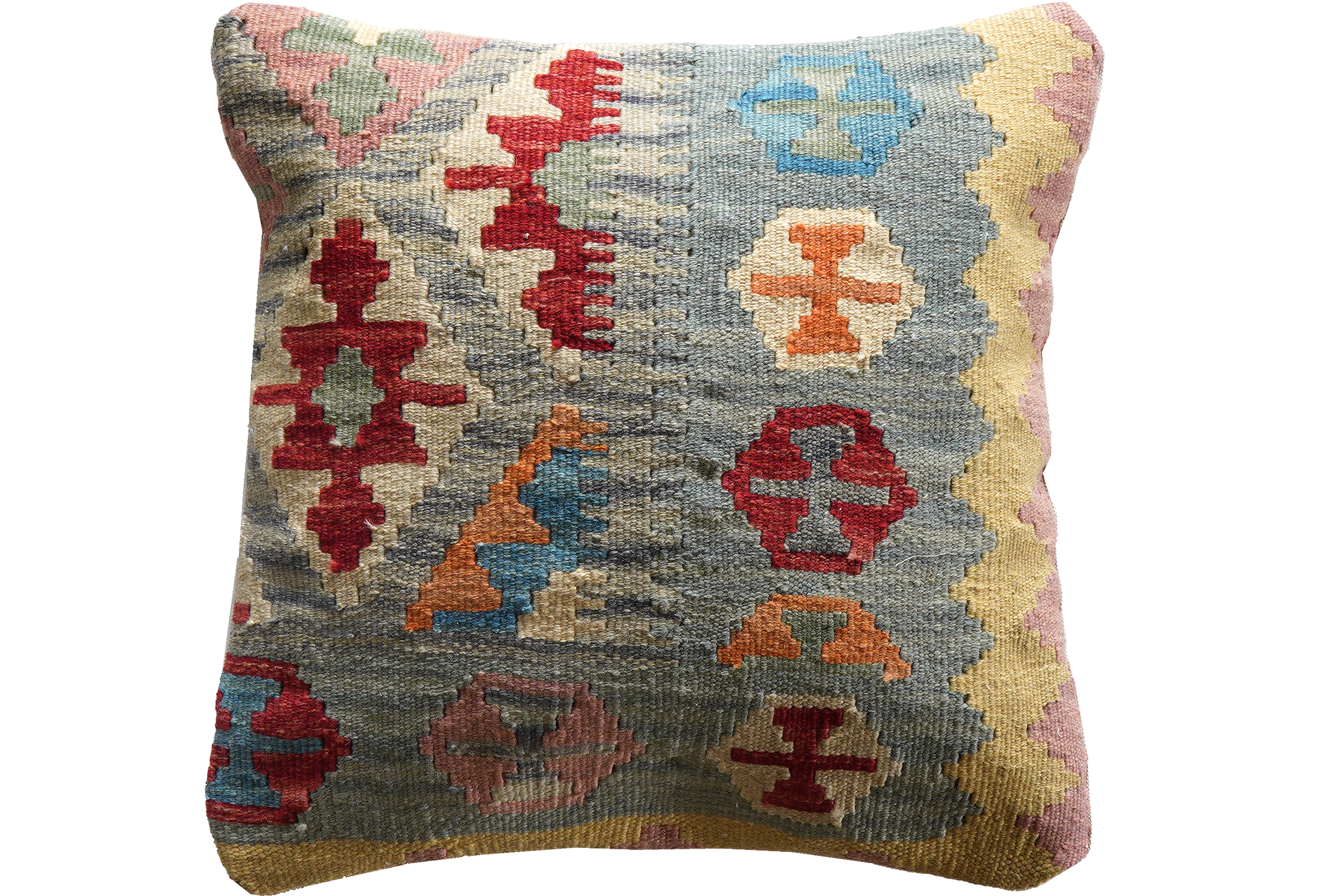 Carpet Pillow Wool Cotton Multicolored