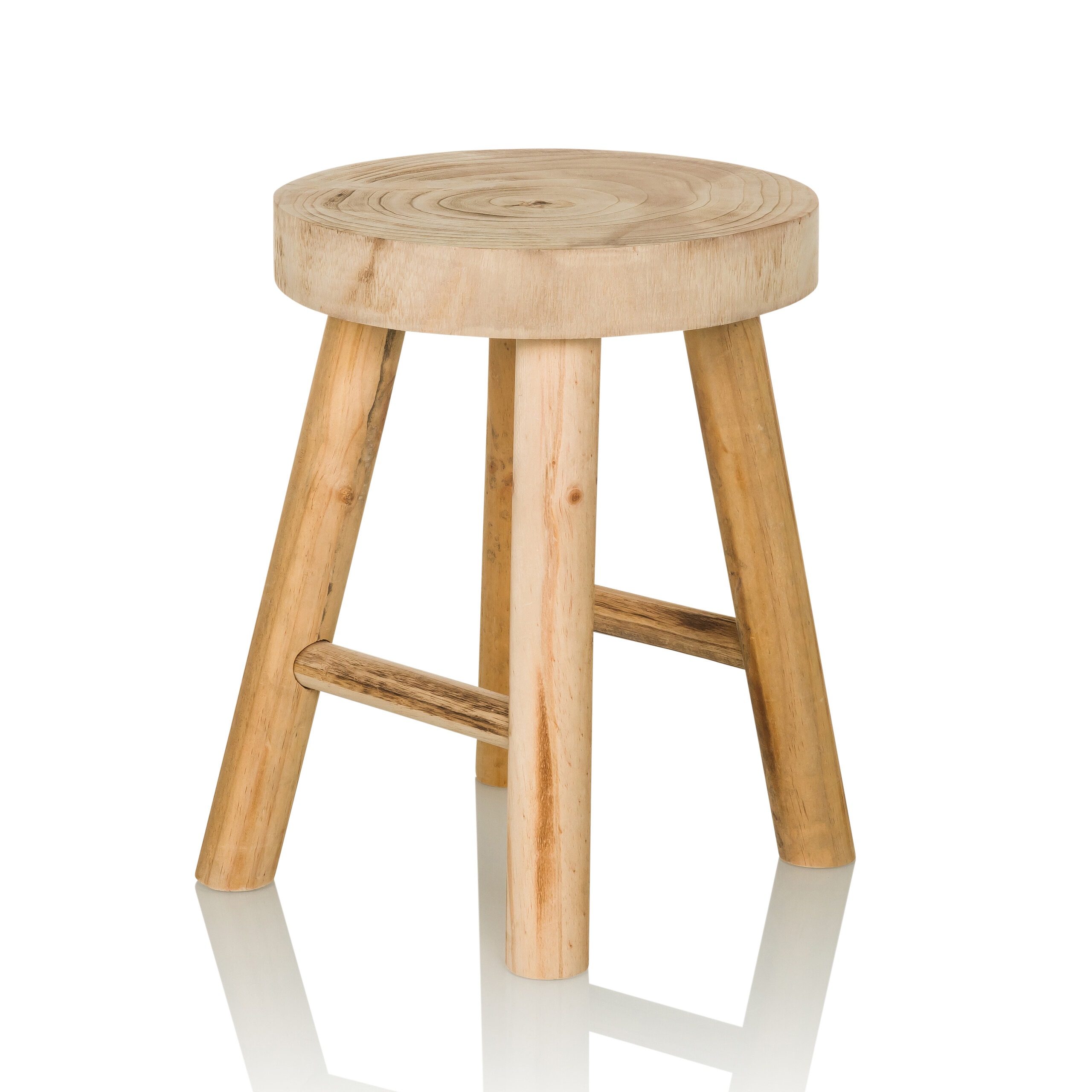 Holzhocker / Sitzhocker RUSTIKO W Paulownia-Holz hjh Wohnen

(Translation: Wooden stool / Seat stool RUSTIKO W Paulownia wood hjh Living)