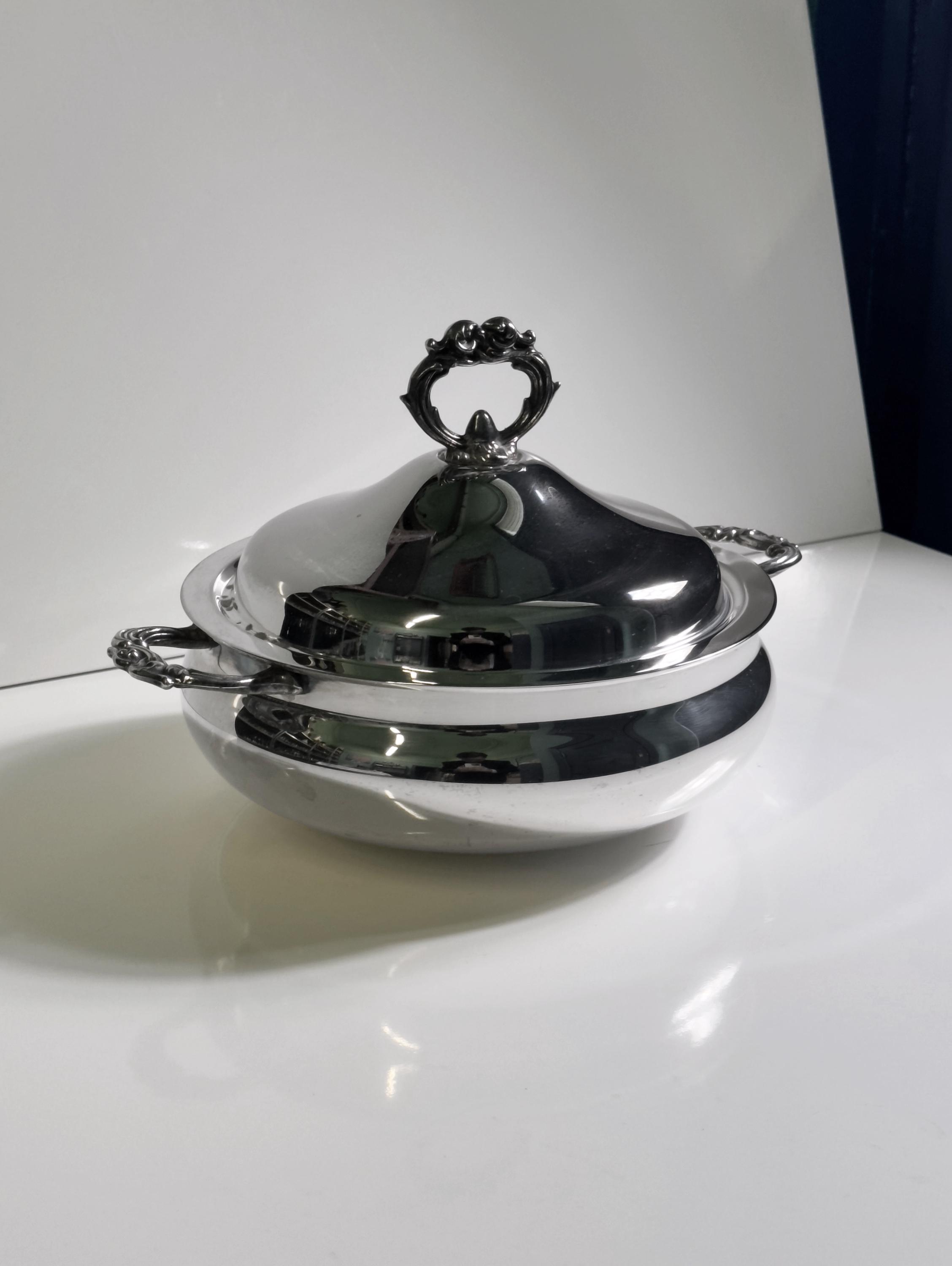 Vintage Silver-Plated Bowl Silver 1970s