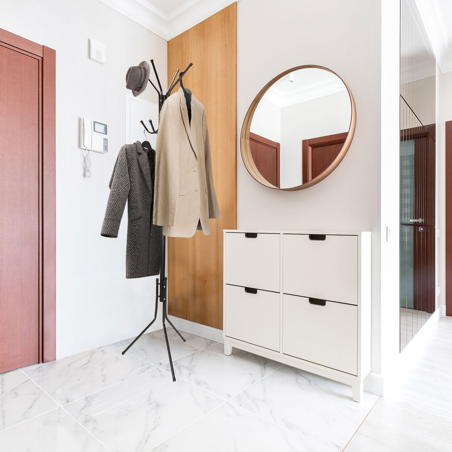 SPACE IV Garderobenständer Schwarz