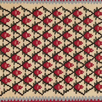 Kilim Senneh Teppich Braun