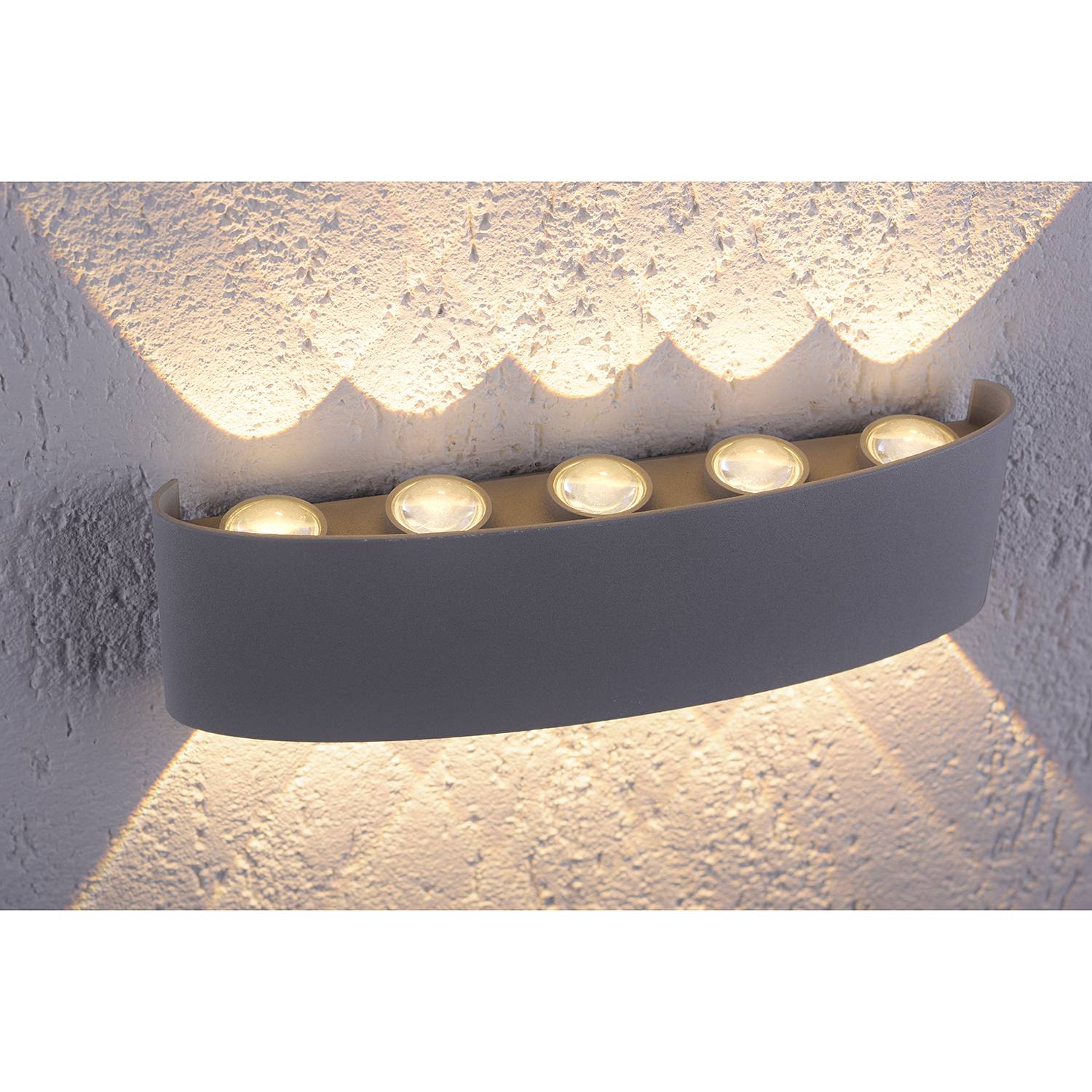 LED-Wandleuchte Carlo II 10-Flammig Silber