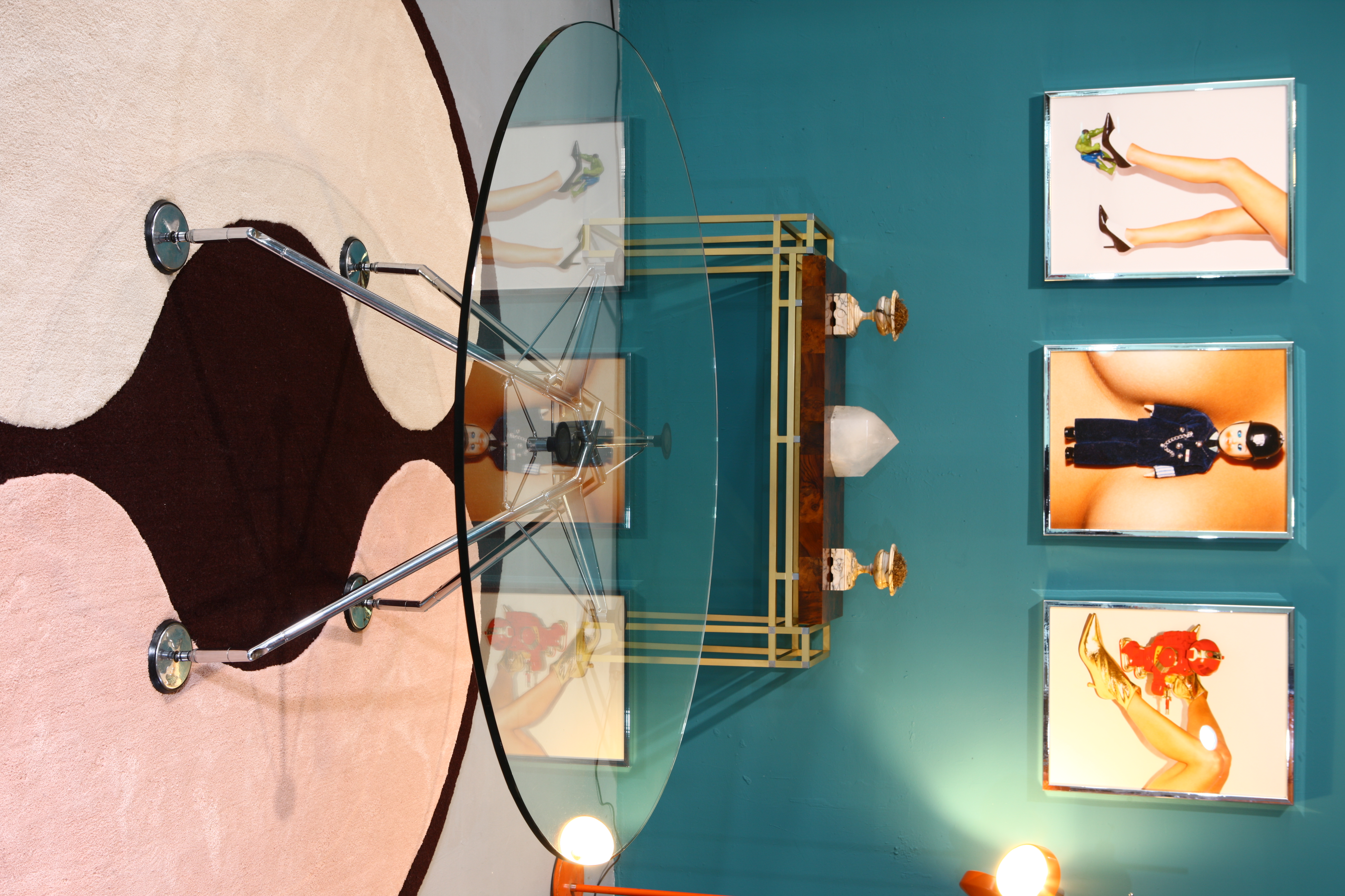 Nomos Esstisch Glas 1986 ø150cm