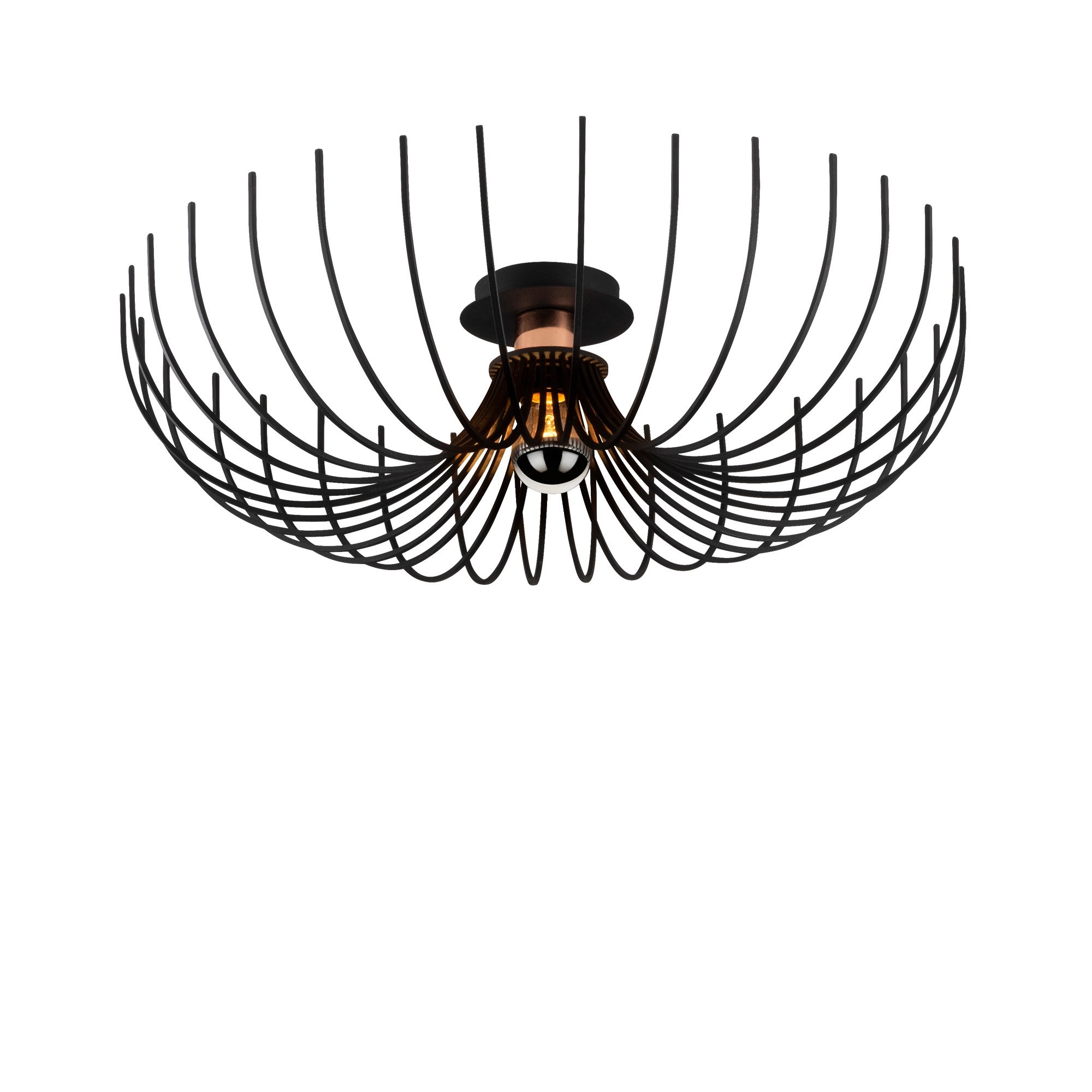 Lampada da soffitto in metallo nero