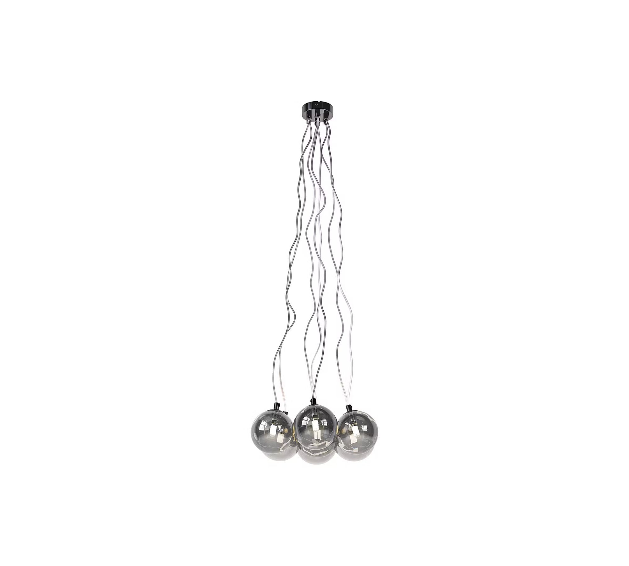 Kjul Pendant Lamp 7-light Glass Metal Gray