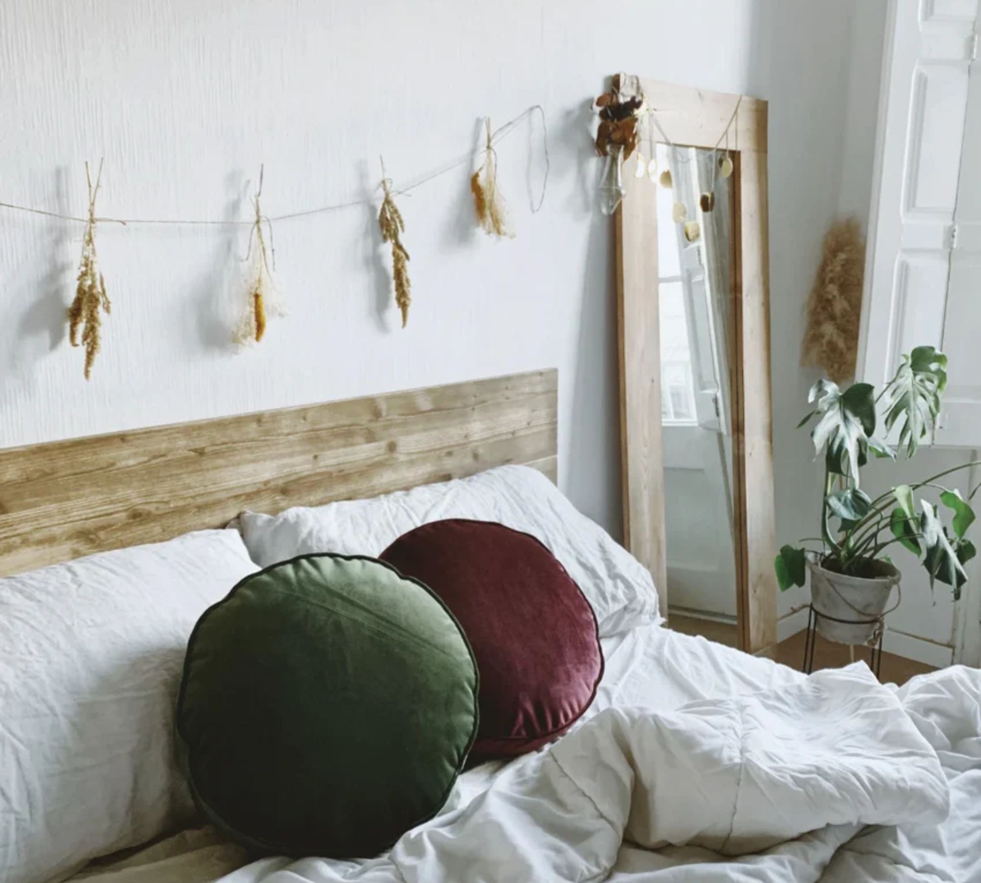 Ahel Kissen Samt Beige