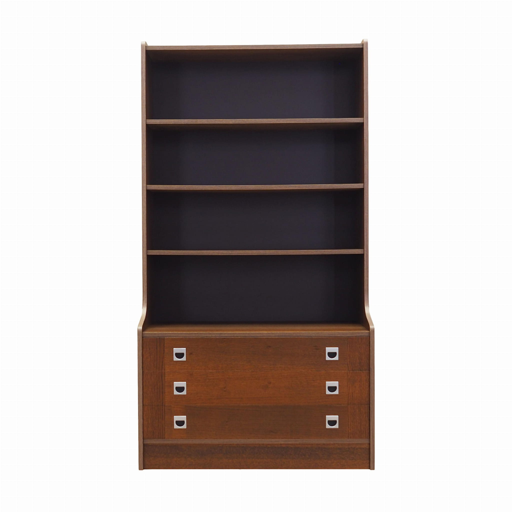 Libreria in legno marrone anni '70