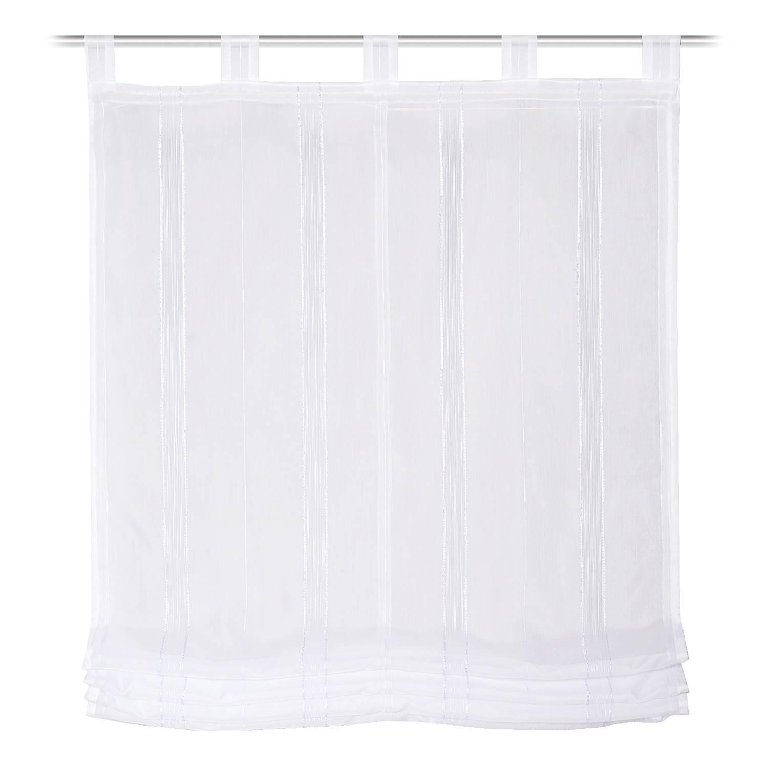 Schlaufenrollo Livro Webstoff Weiß 100 x 140 cm