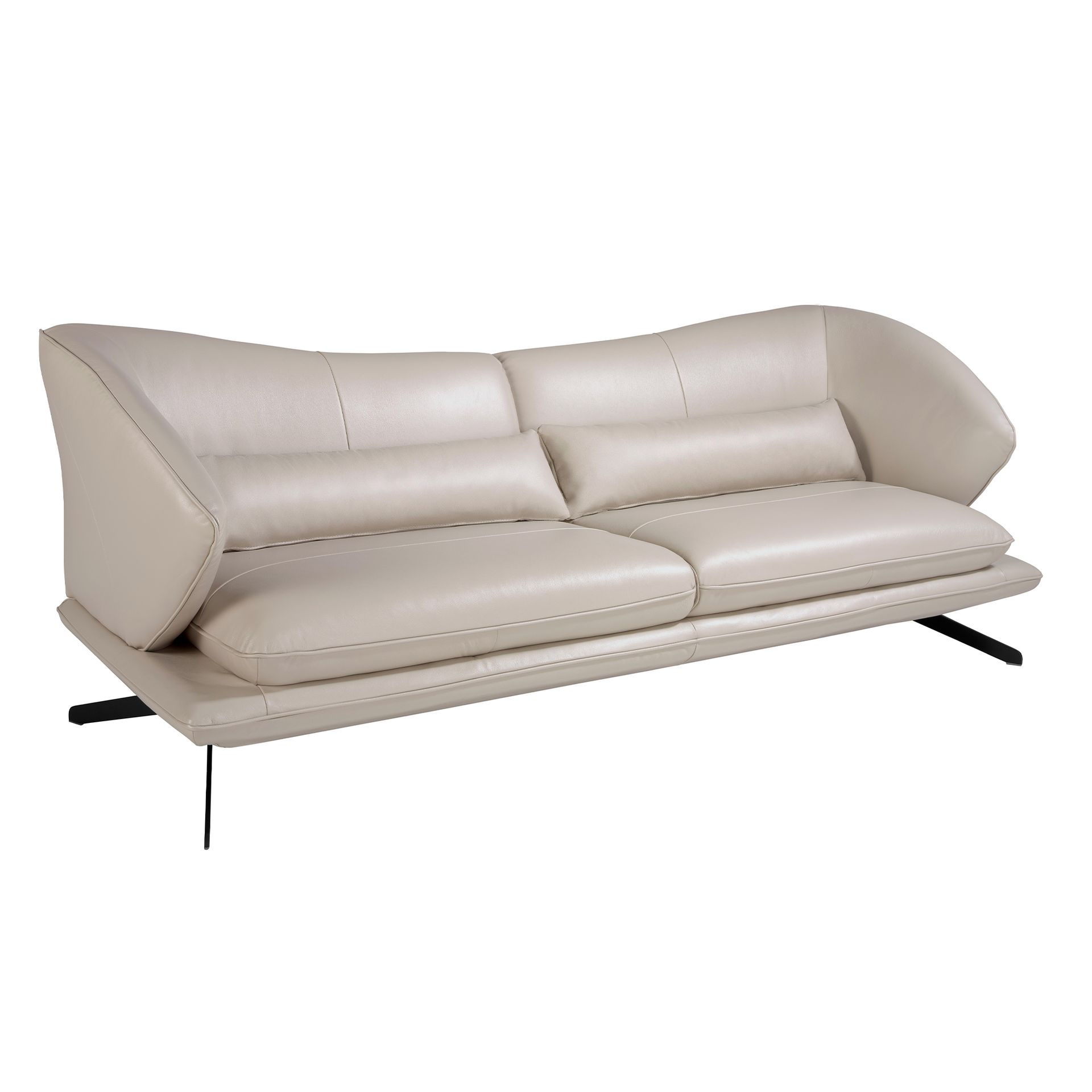 3-Sitzer Sofa in taubengrauem Leder 6146