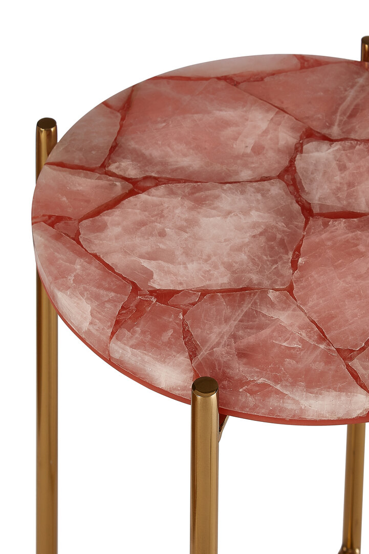 Vita Side Table Rose Quartz