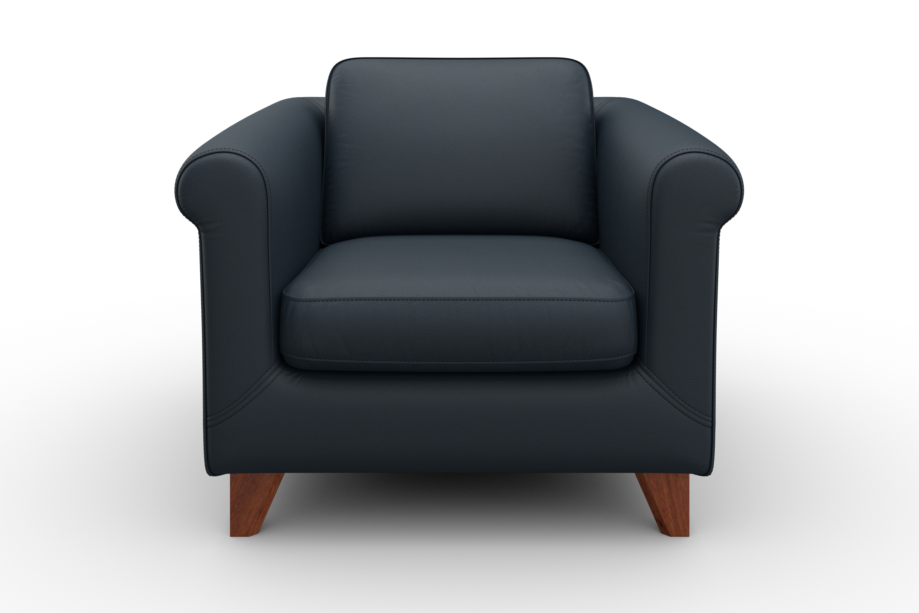Amadeo Sessel Leder Blau