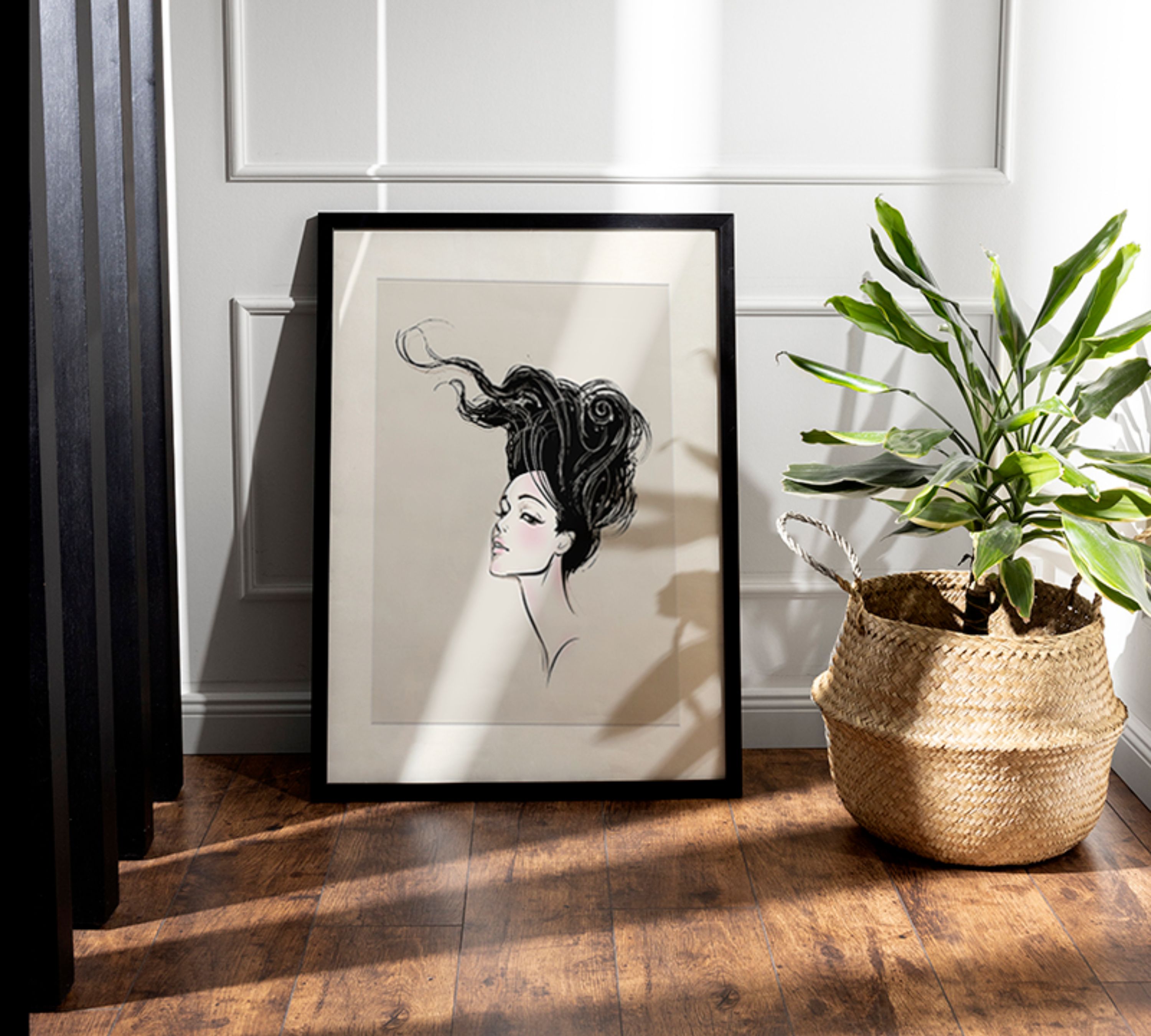 Fashion Art Print with Frame Multicolor