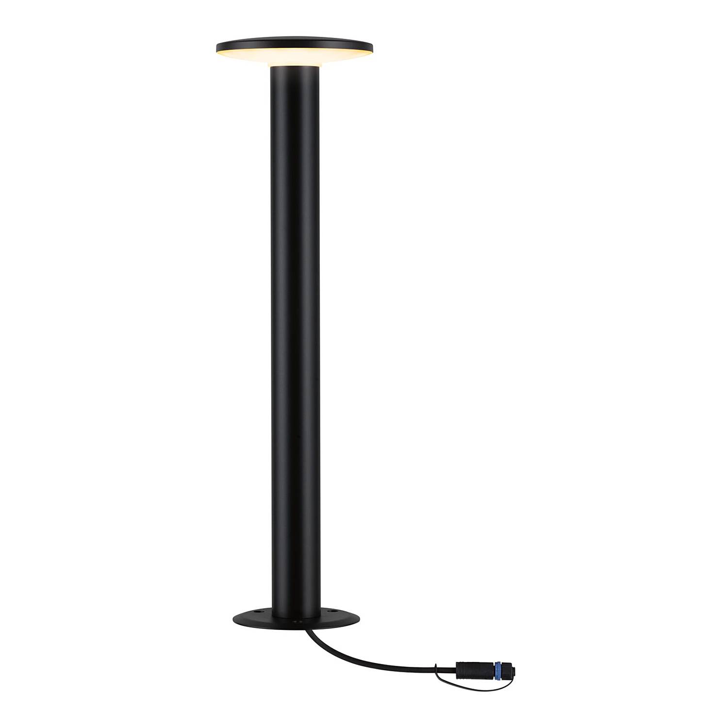 Wegeleuchte Plug & Shine Poller Plate Schwarz Warmweiß