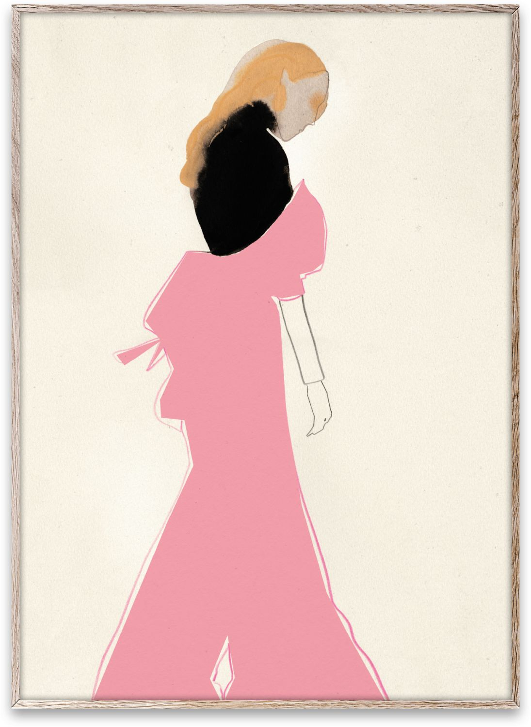 Pink Dress Poster Mehrfarbig