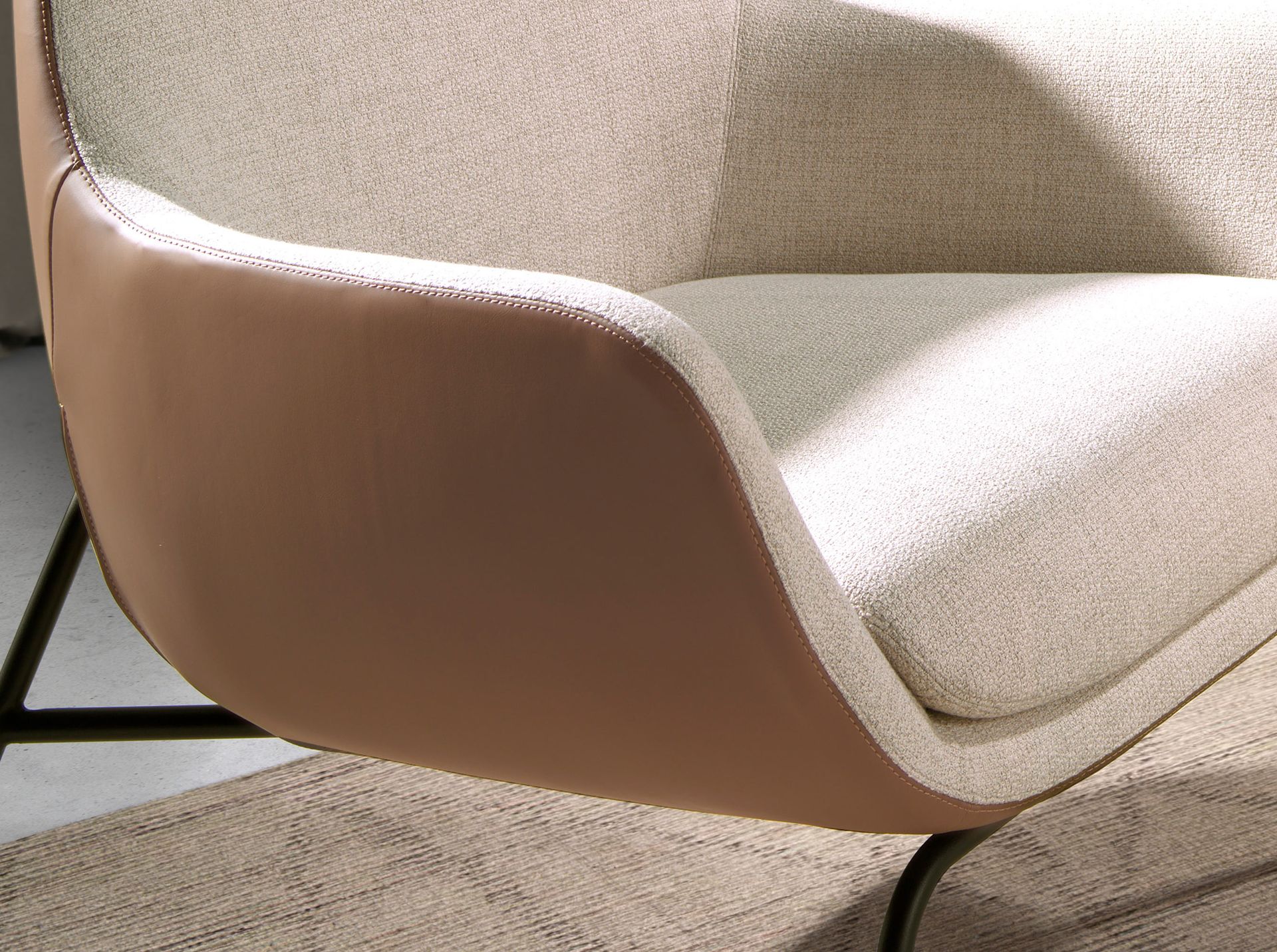 Armchair Faux Leather Cream