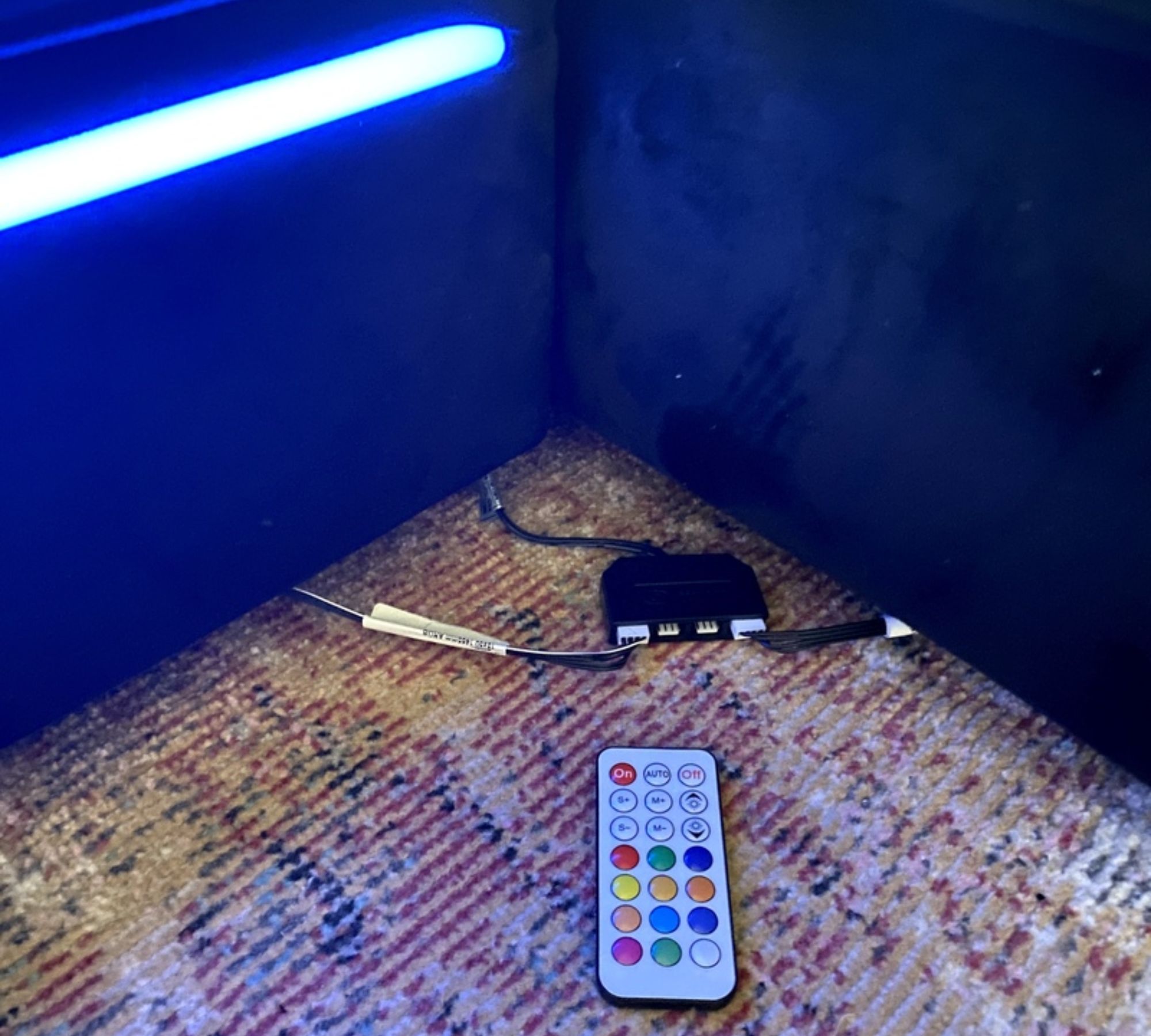Sofa Récamiere Rechts LED-Funktion Baumwolle Schwarz