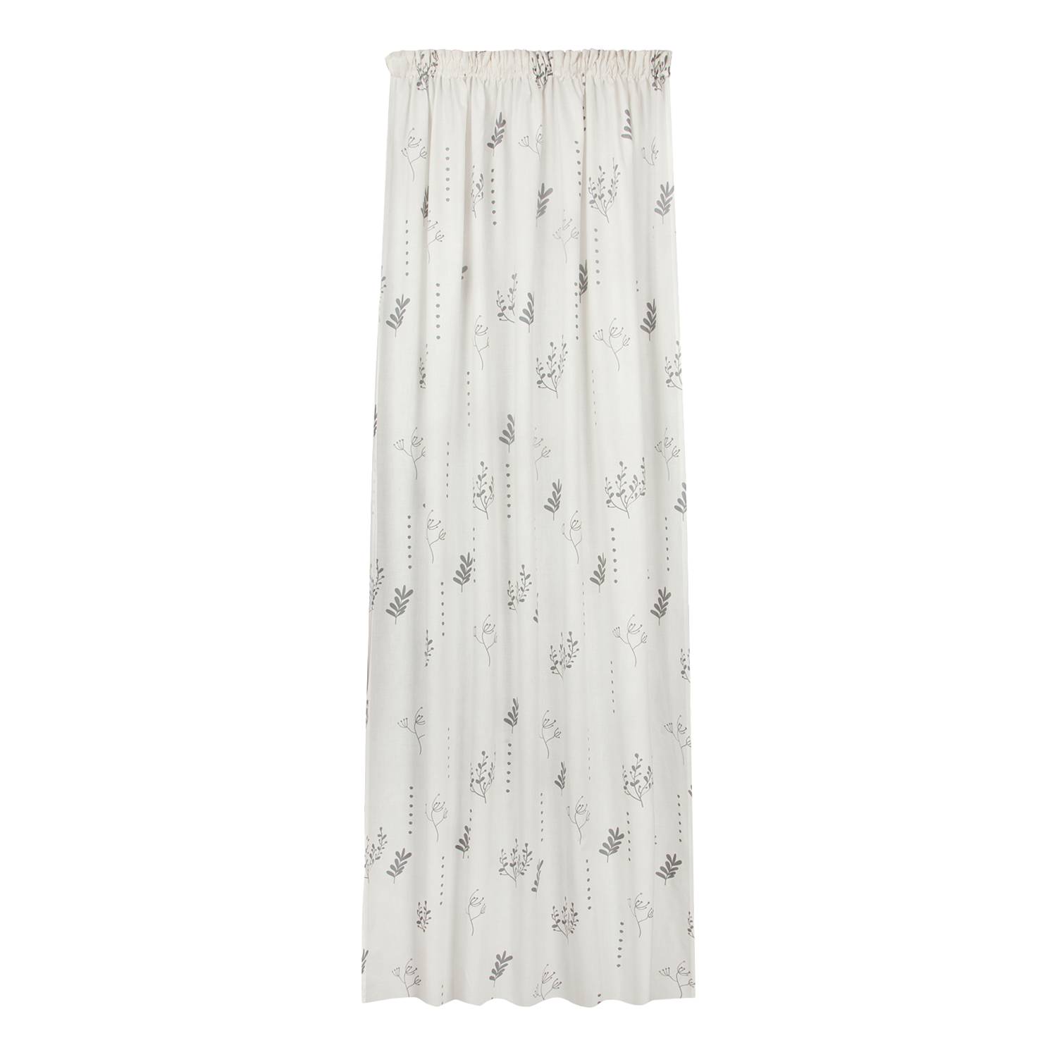 Fertigschal Annett Bio-Baumwolle Weiß / Grau Grau