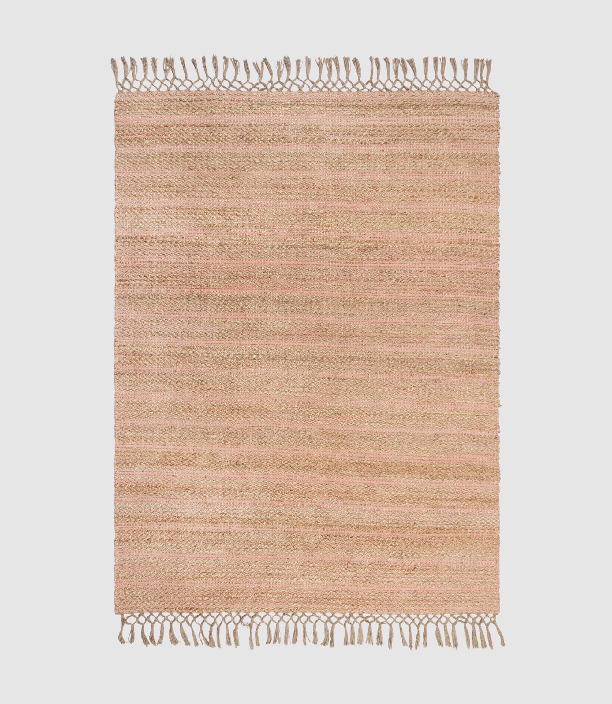 Jute-Chenille-Teppich Equinox Handgewebt Blush 160x230