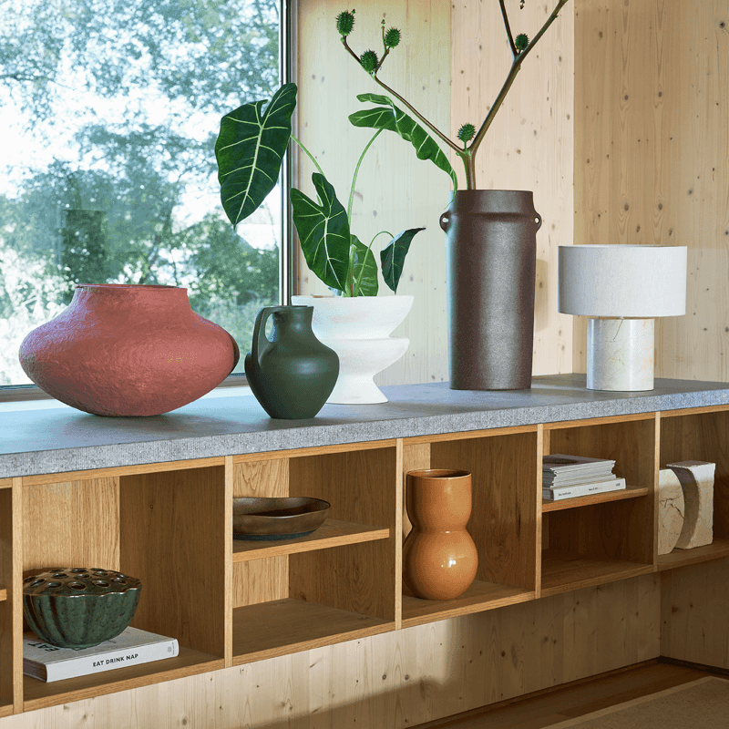 Oreille Vase Keramik Braun